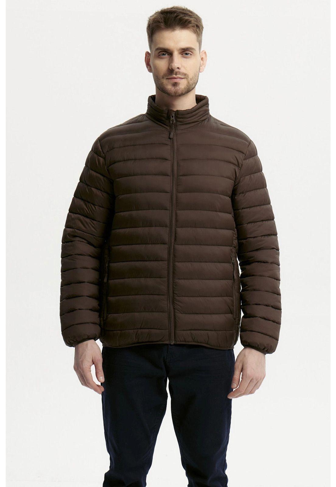 Parka Hombre Básica Chocolate-0