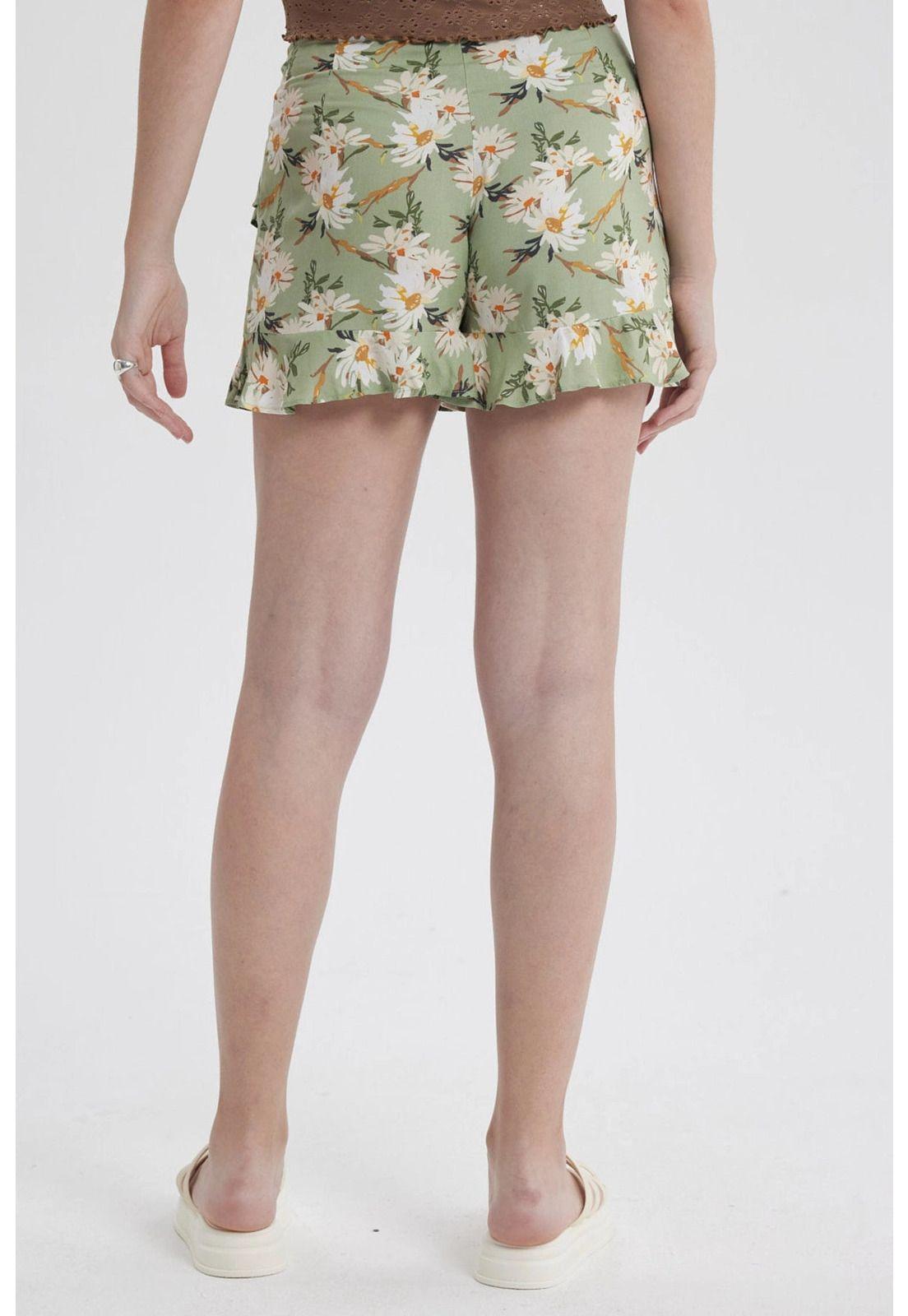 Short Mujer Print Verde-2