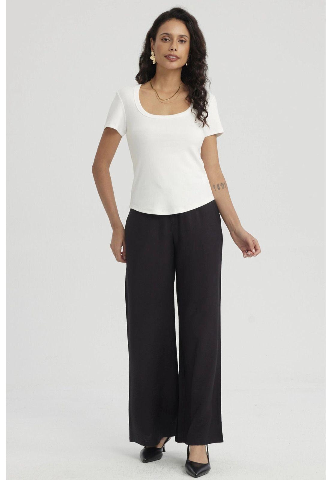 Polera Mujer Lisa Rib Crudo-7