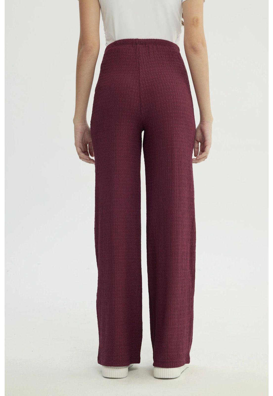 Pantalón Mujer Wide Leg Rojo - ll-2