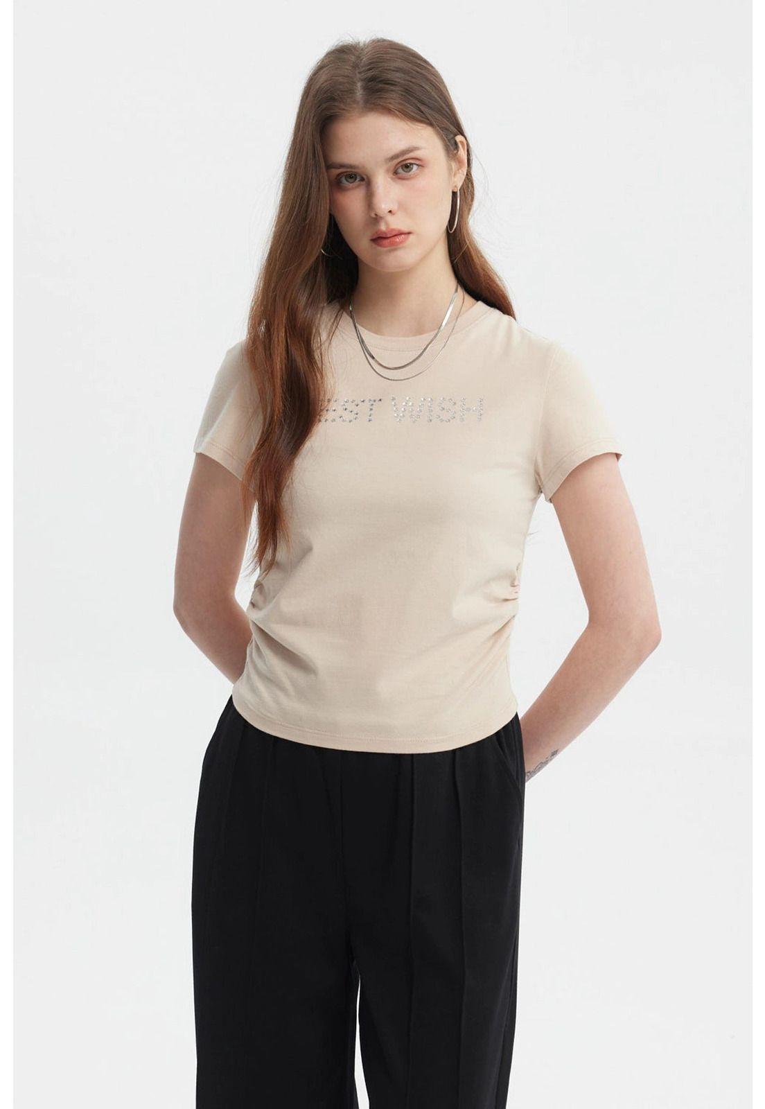 Polera Mujer Ajustado Beige Oscuro-0
