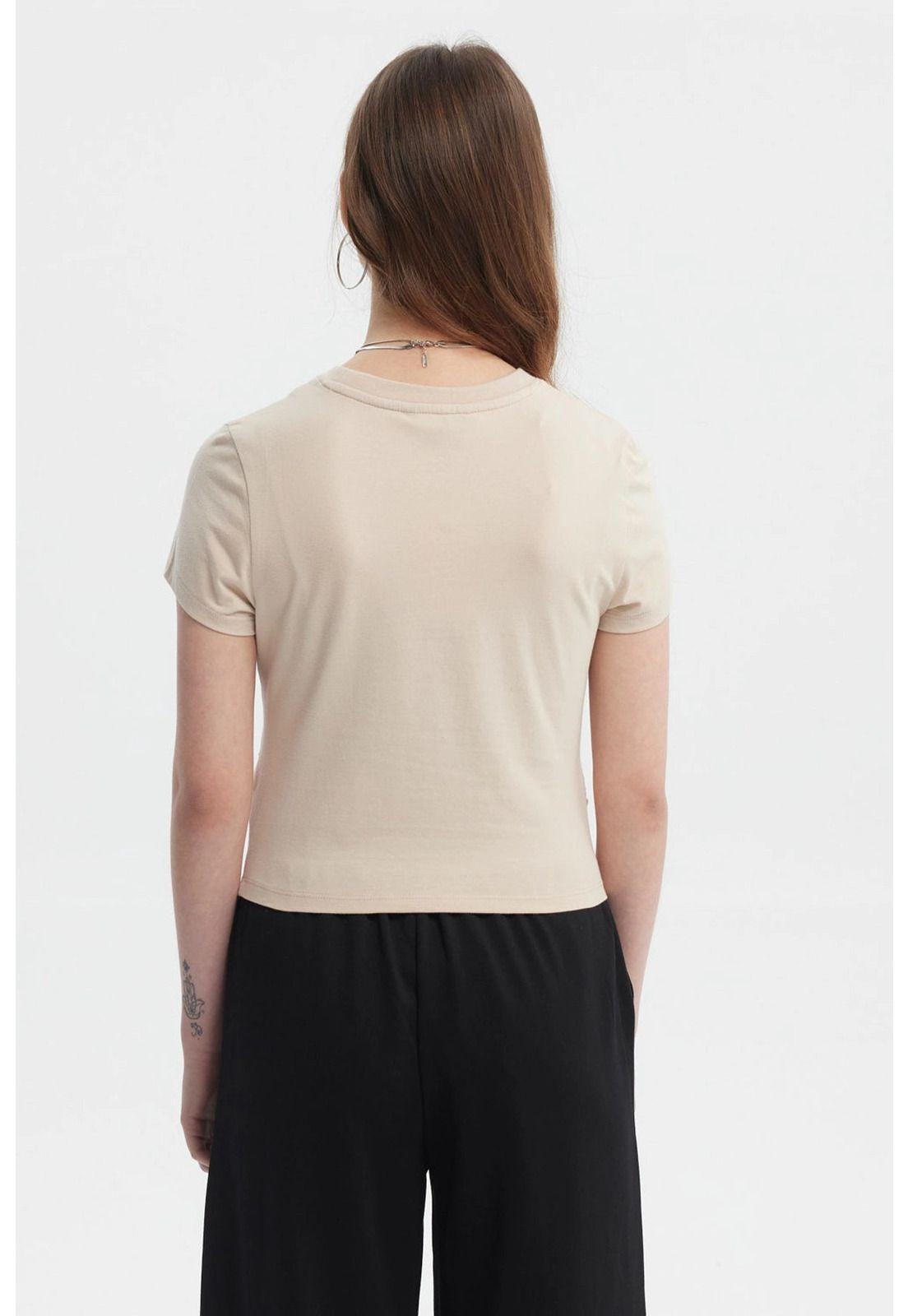 Polera Mujer Ajustado Beige Oscuro-2