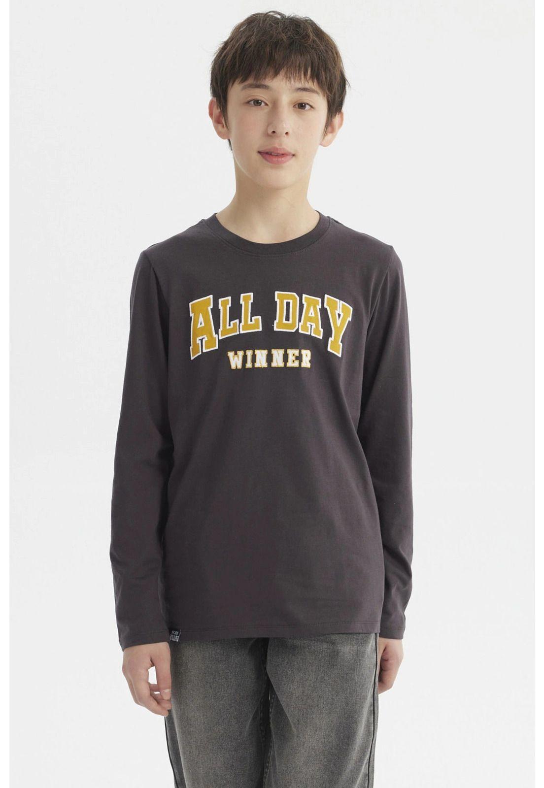 Polera Niño Print Con Relieve Marengo-0