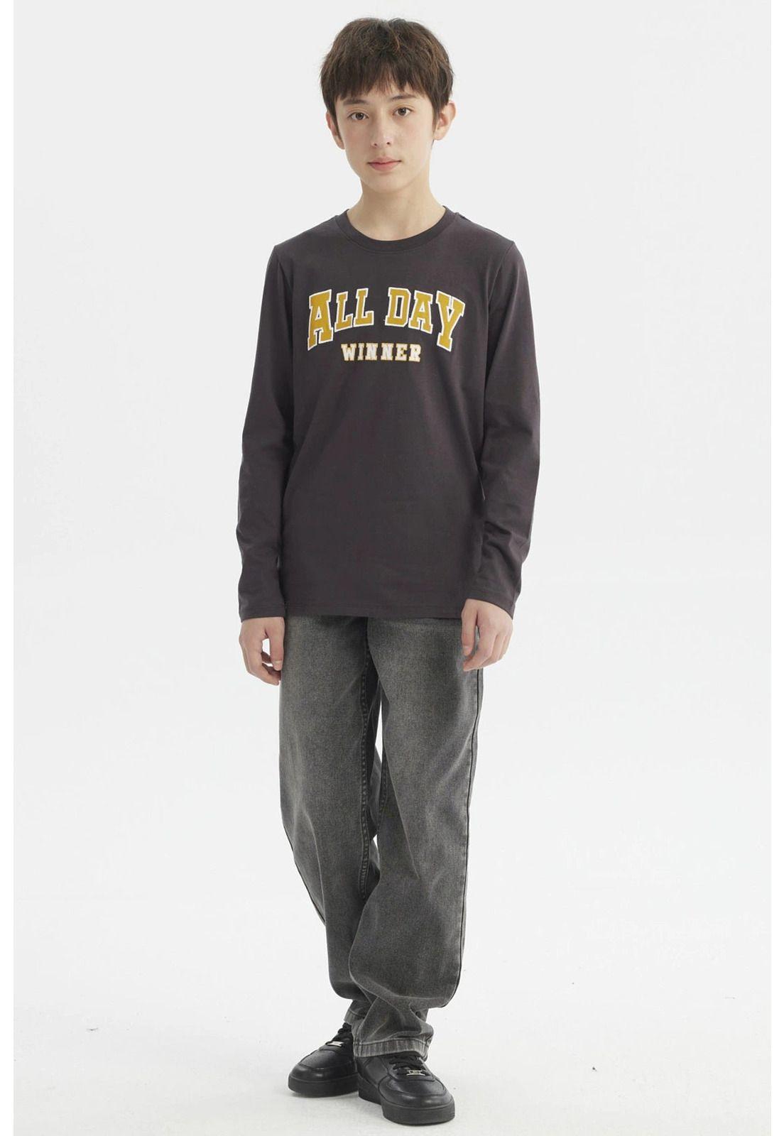 Polera Niño Print Con Relieve Marengo-3