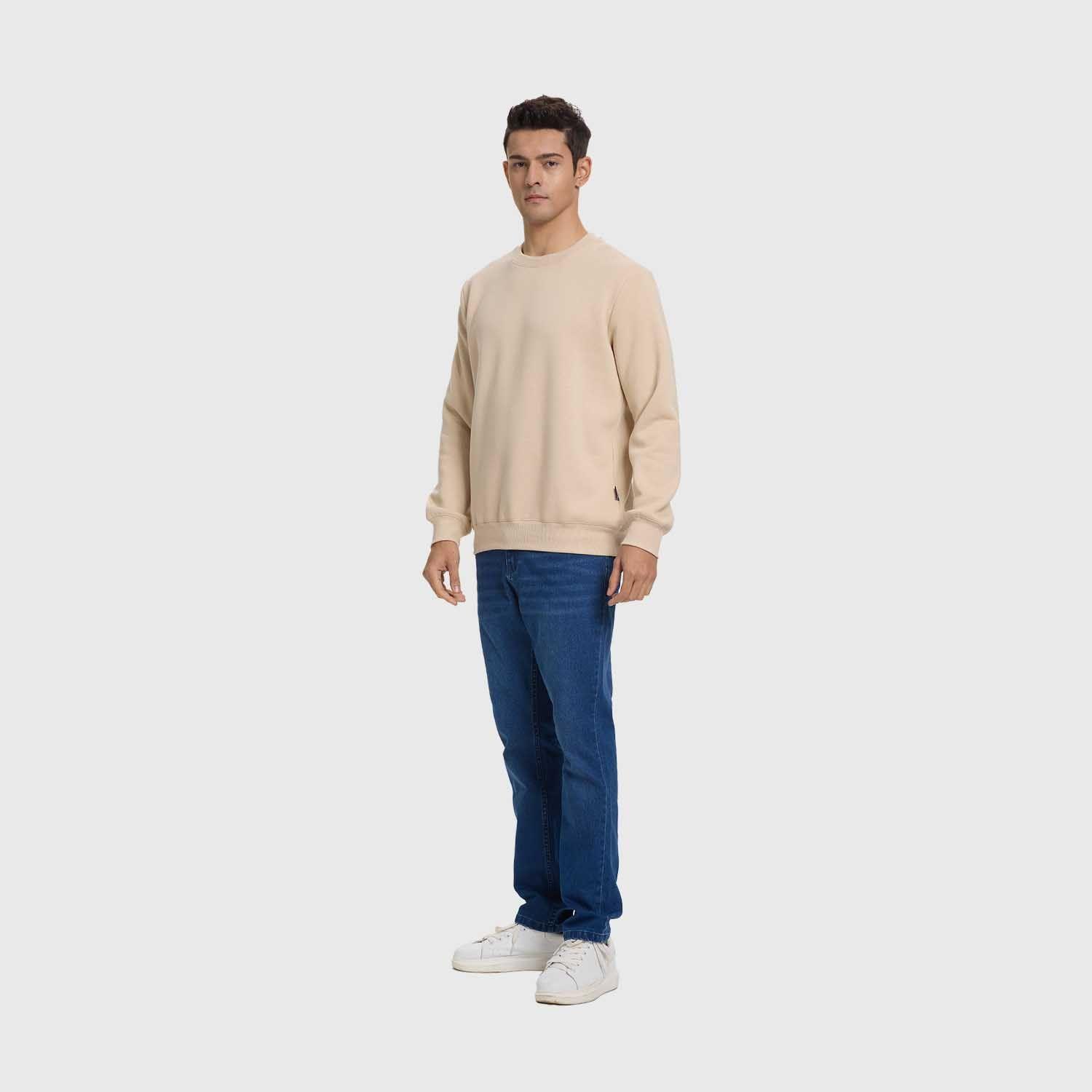 Polerón Hombre Básico Beige Fashion's Park-3