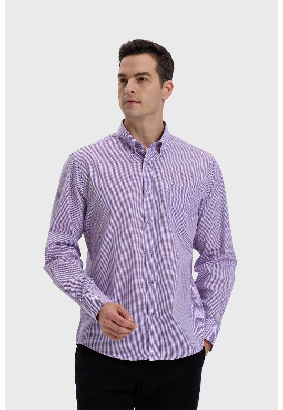 Camisa Hombre Fantasía Lila-0