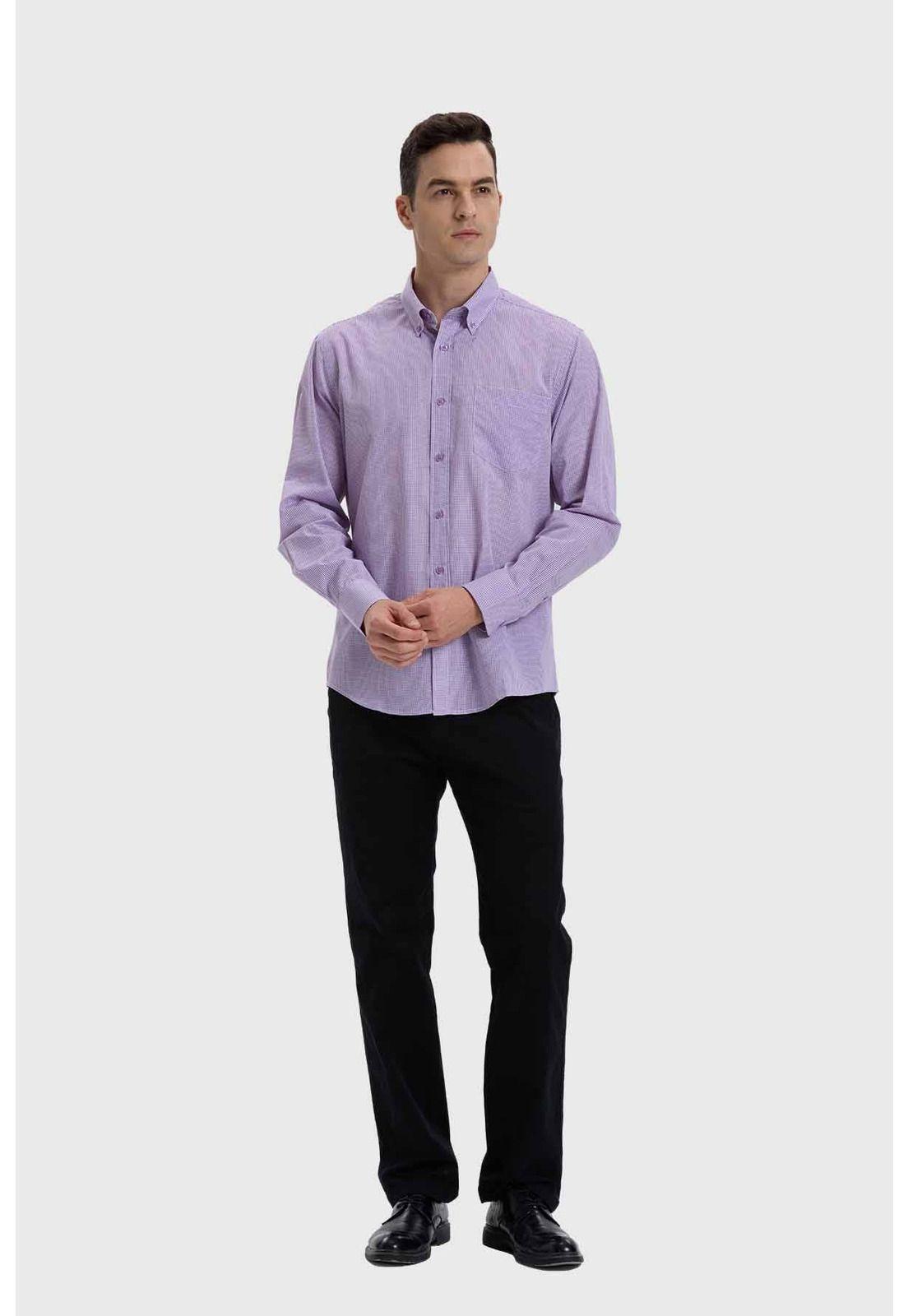 Camisa Hombre Fantasía Lila-3