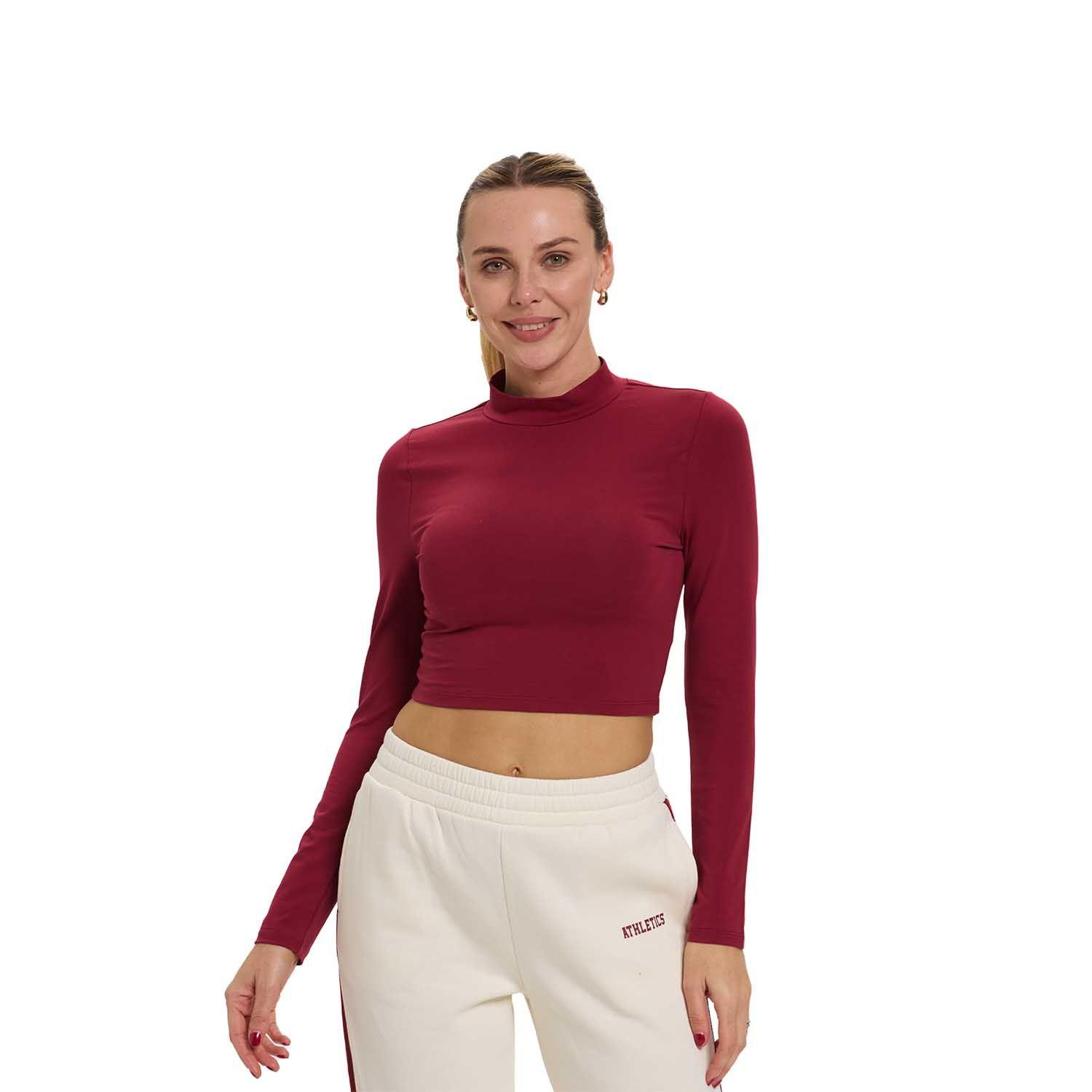 Polera Mujer Lisa Print Burdeo Fashion's Park-0