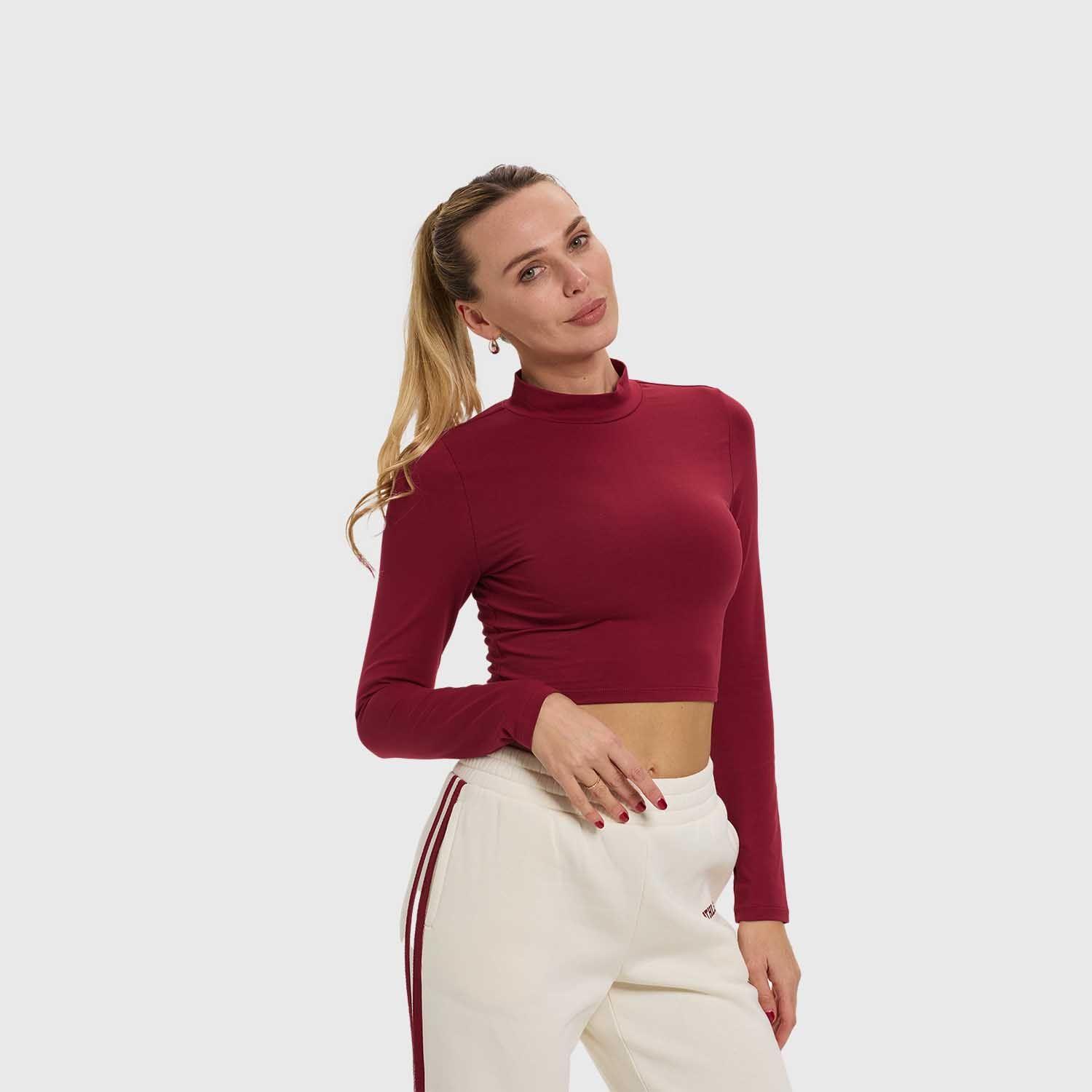 Polera Mujer Lisa Print Burdeo Fashion's Park-1