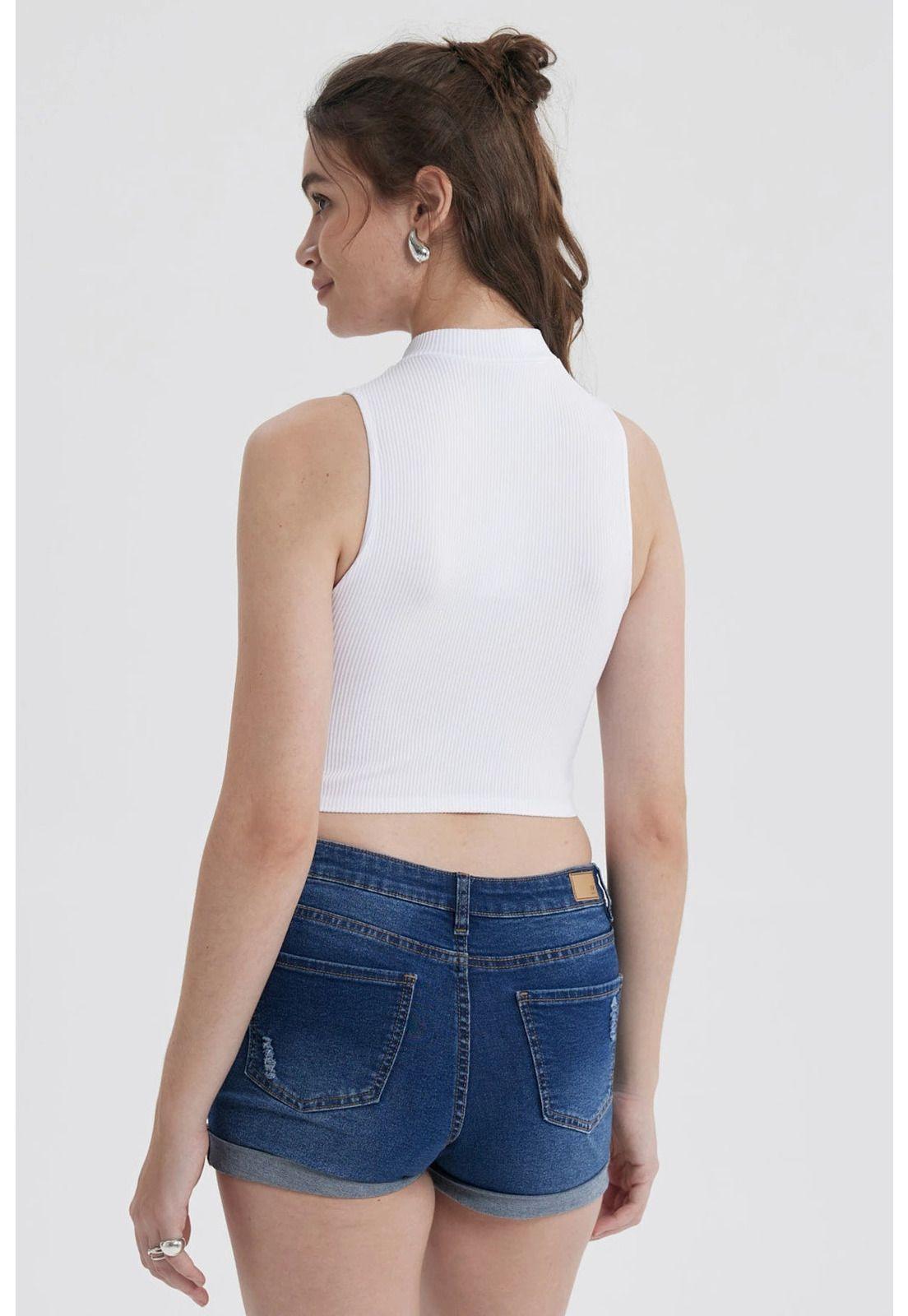 Peto Mujer Sin Costura Blanco-2