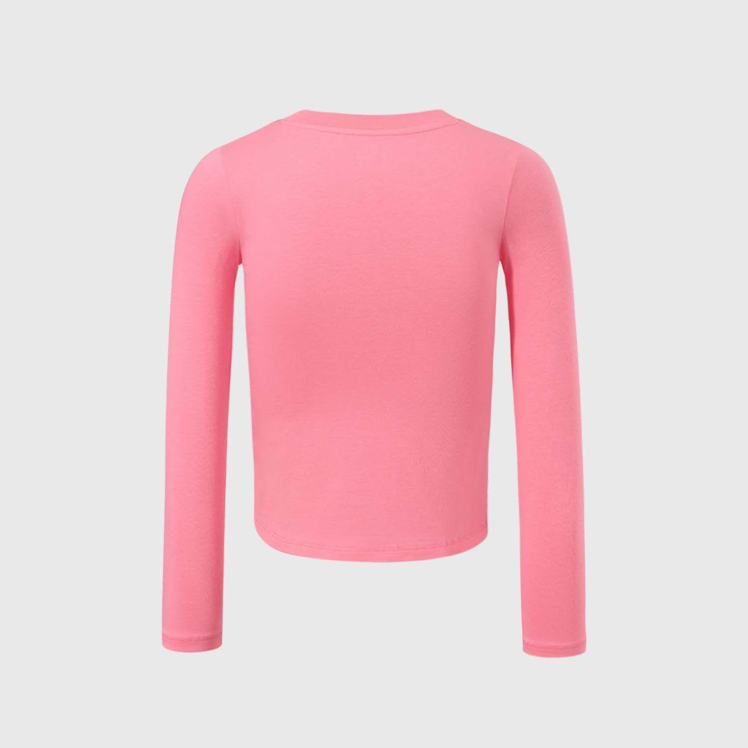 Polera Niña Con Aplicación Tul Rosado Fashion's Park-1