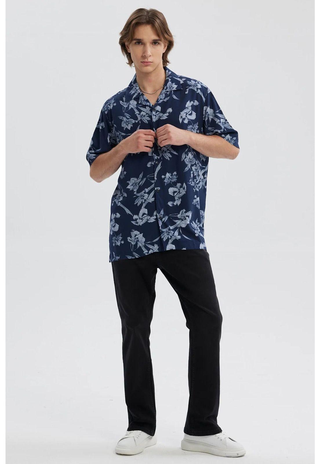 Camisa Hombre Full Rapport Azul Oscuro - ll-3