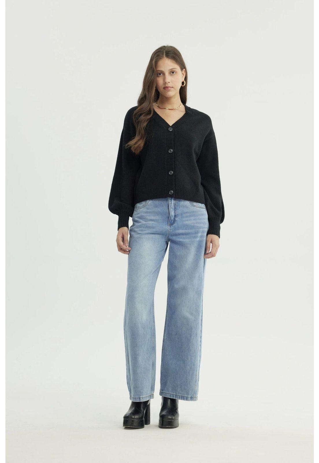 Sweater Mujer Clásico Negro-3