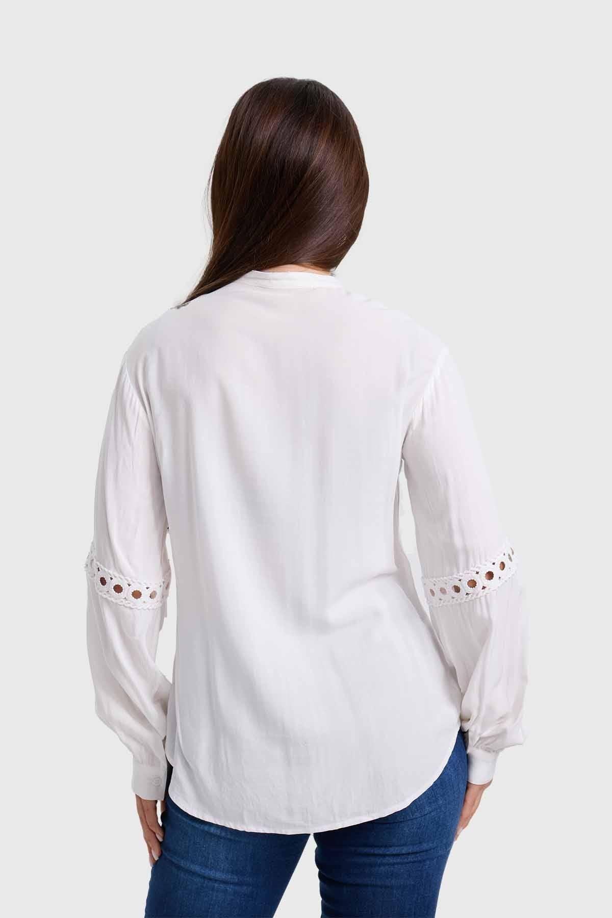Blusa Mujer Macramé Crudo-2