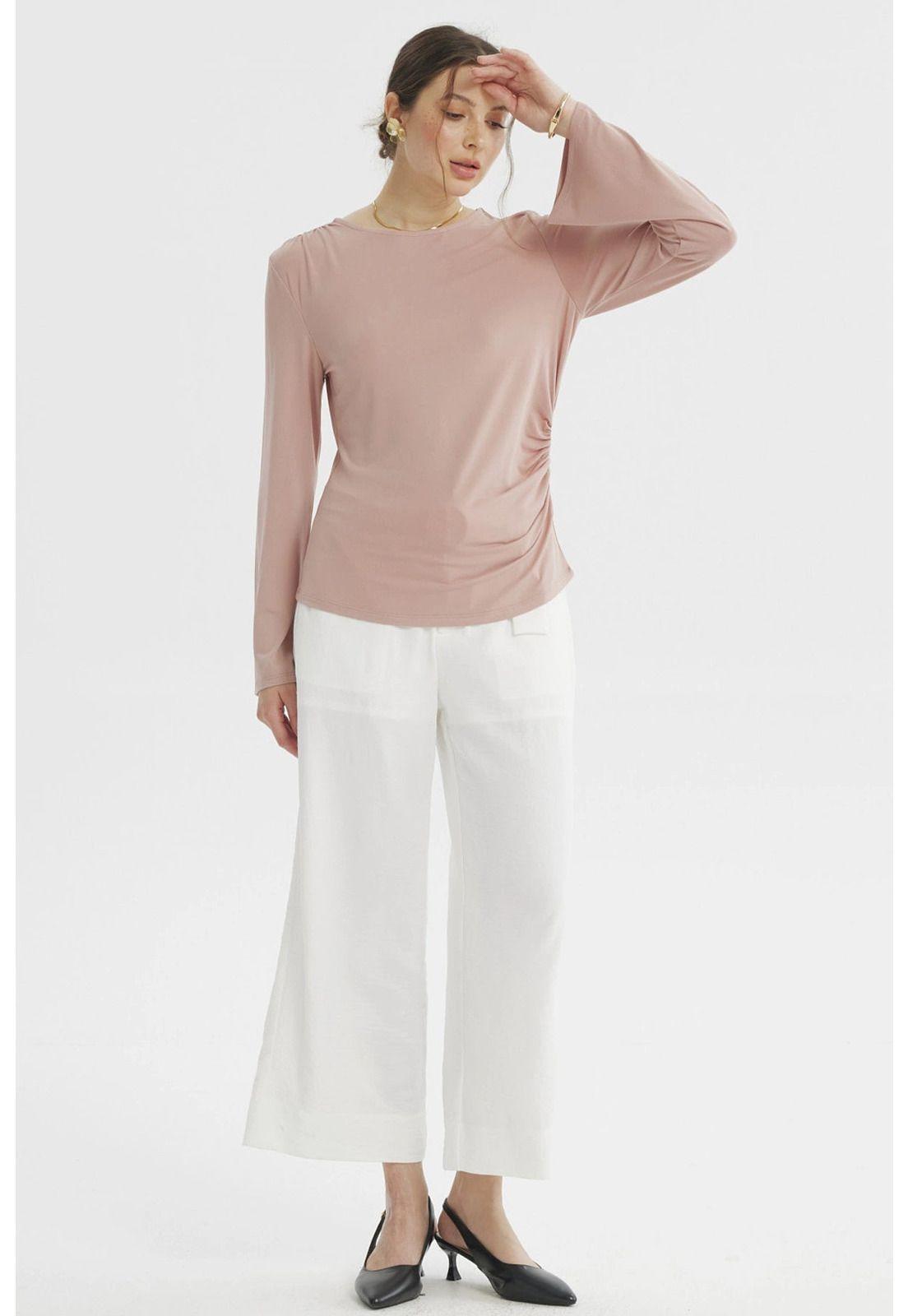 Polera Mujer Ajustado Rosado - ll-3