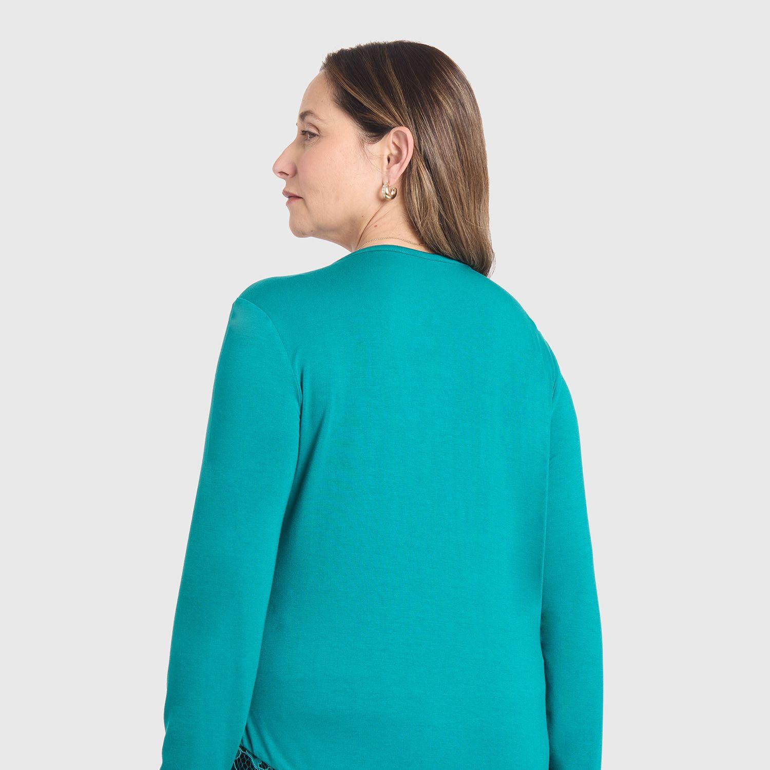 Polera Mujer Con Detalle Macramé Verde Fashion's Park-2