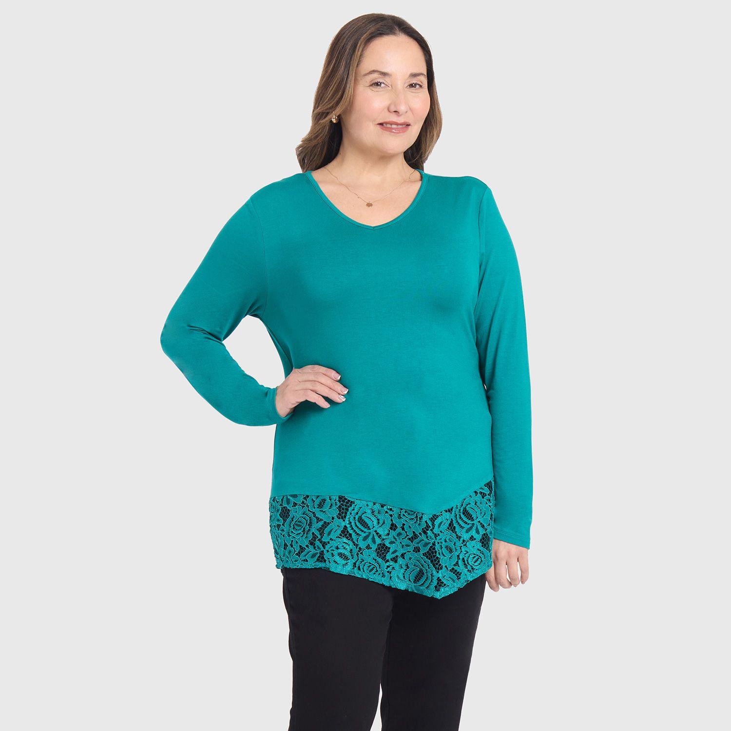 Polera Mujer Con Detalle Macramé Verde Fashion's Park-3