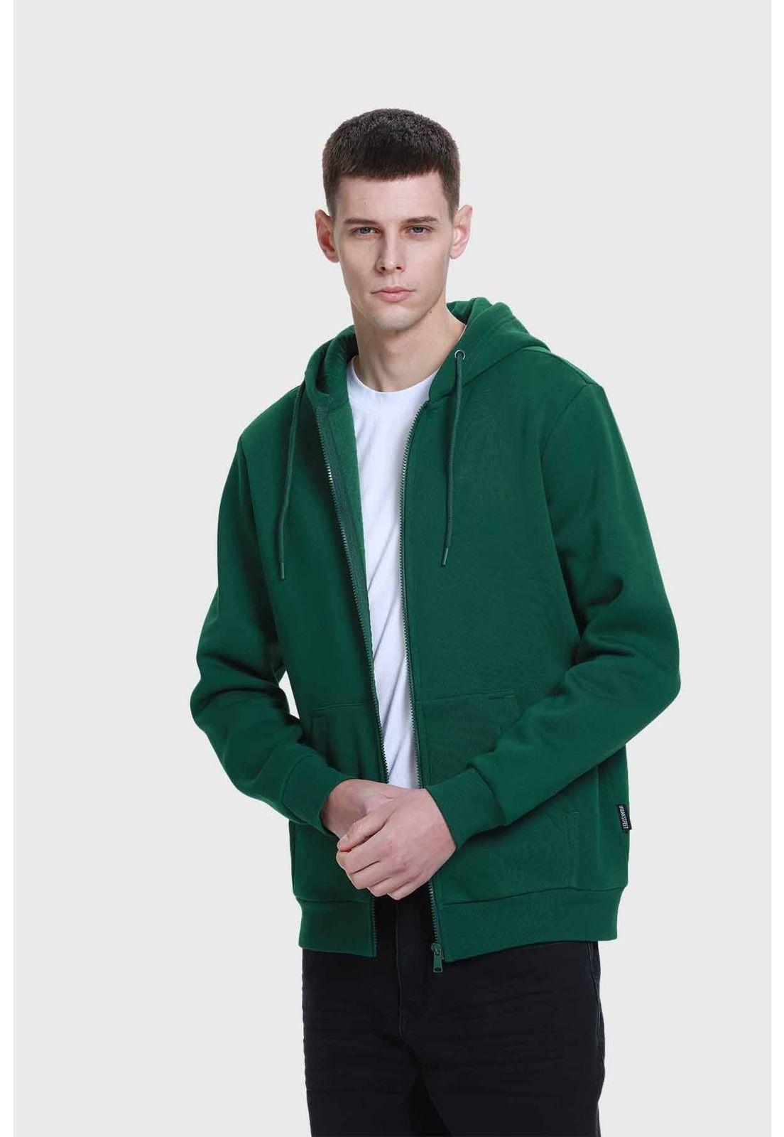 Polerón Hombre Basic Verde-1