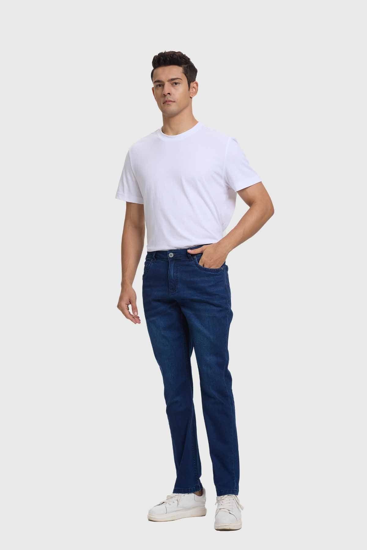 Jeans Hombre Slim Azul-3