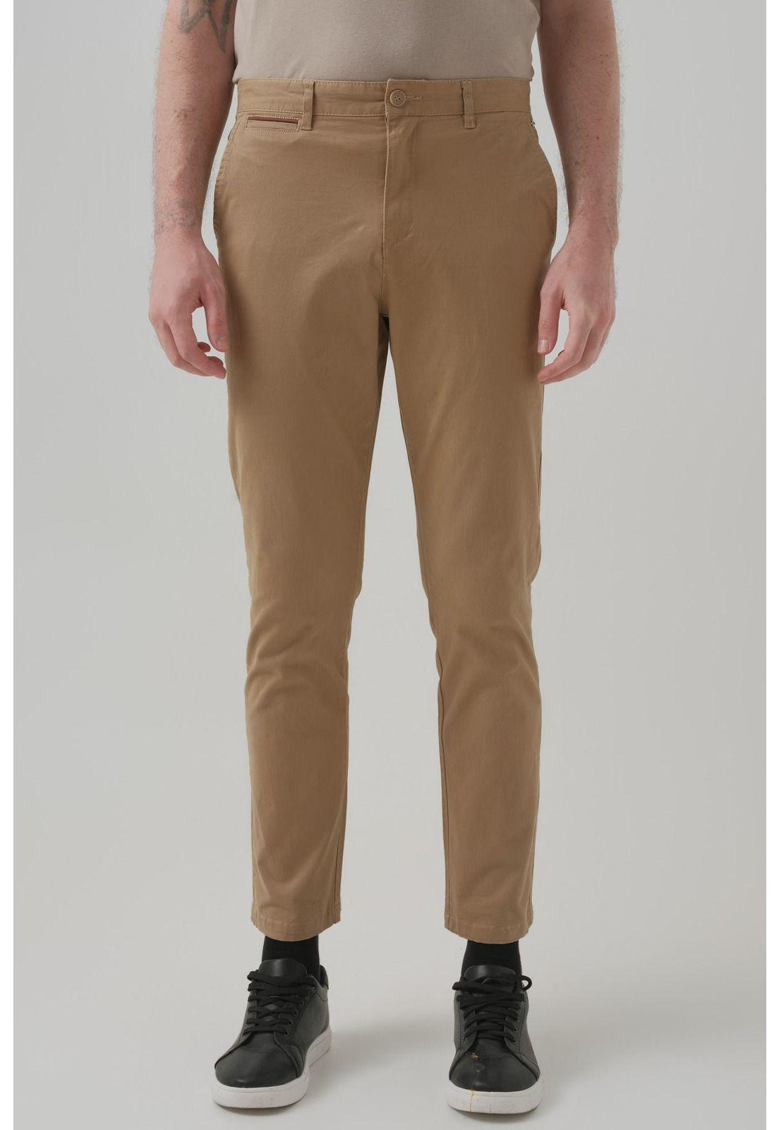Pantalón Hombre Calce Recto Camel-0