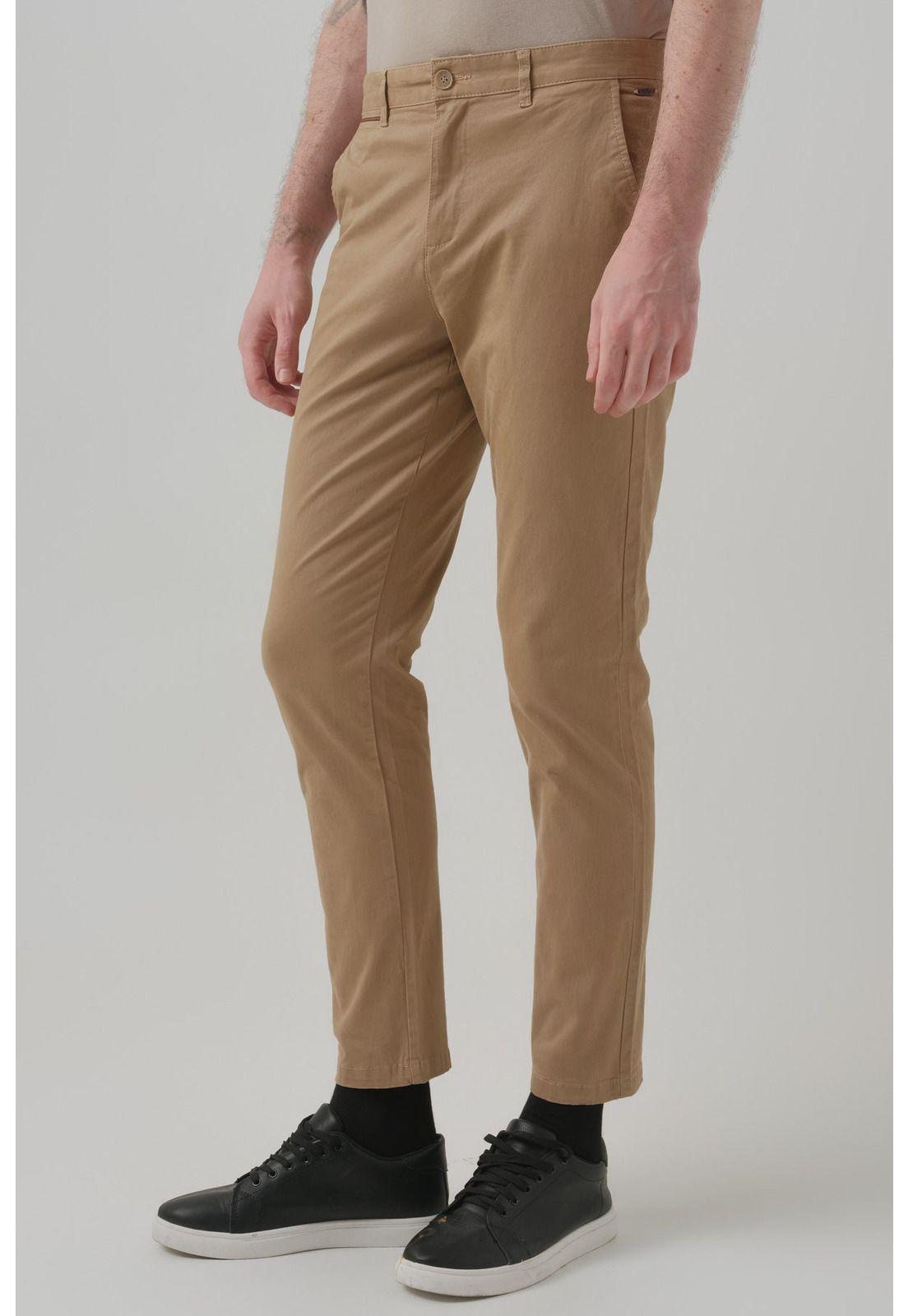 Pantalón Hombre Calce Recto Camel-1