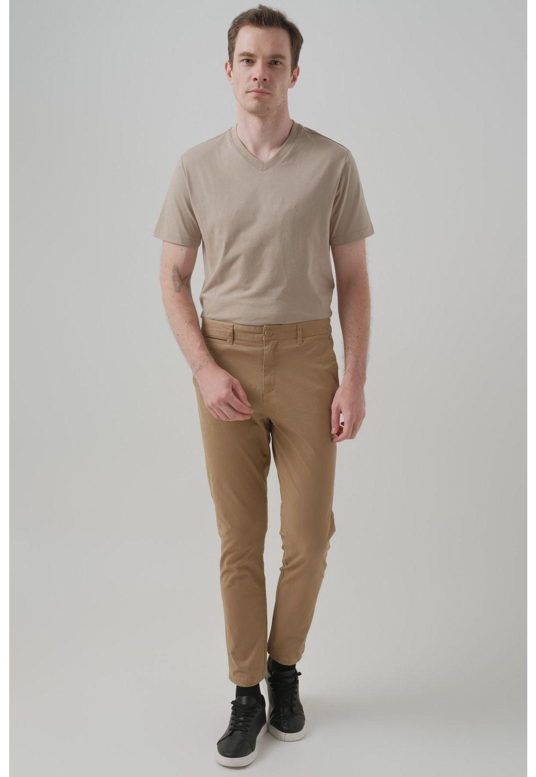 Pantalón Hombre Calce Recto Camel-3
