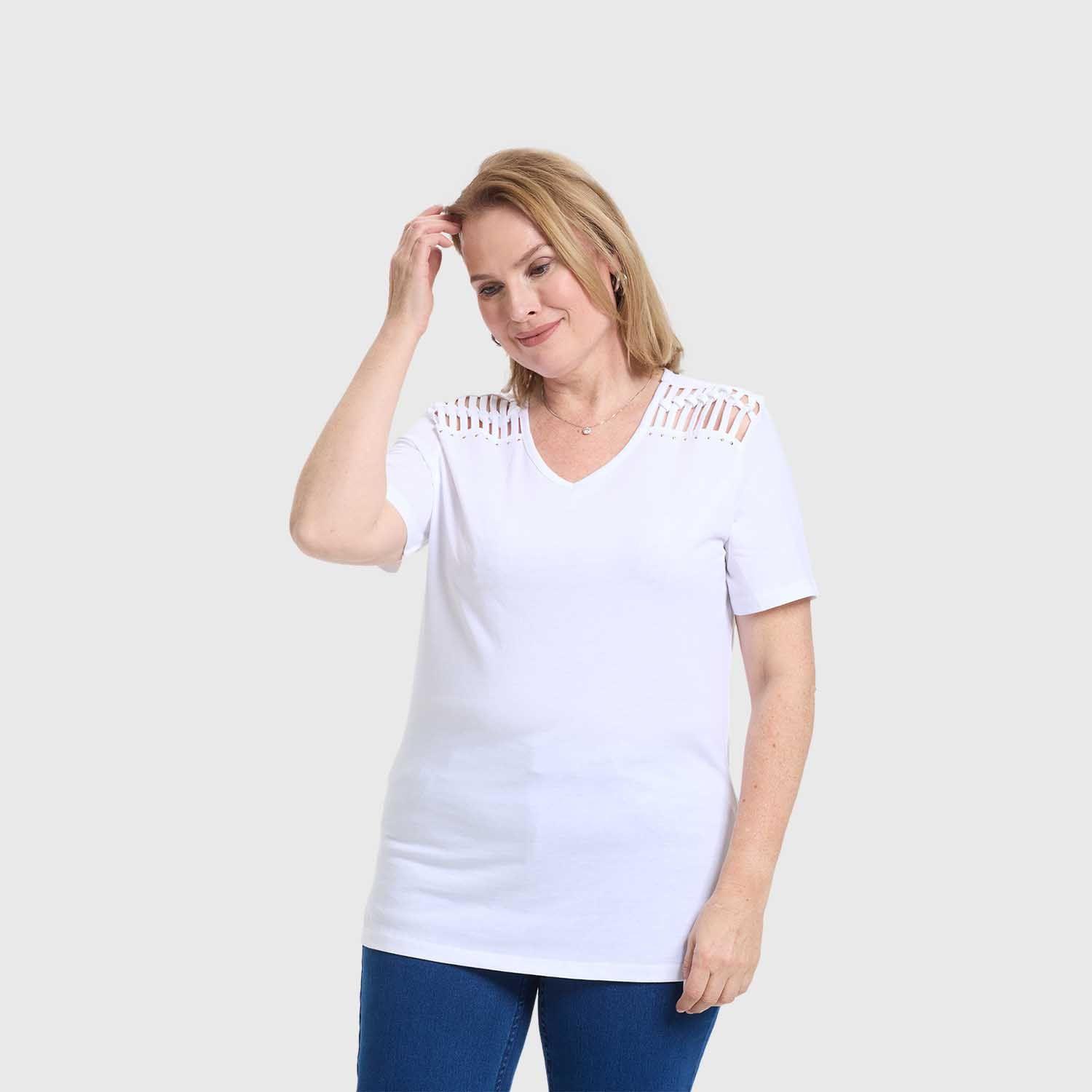 Polera Mujer Con Tachas Crudo Fashion's Park-1