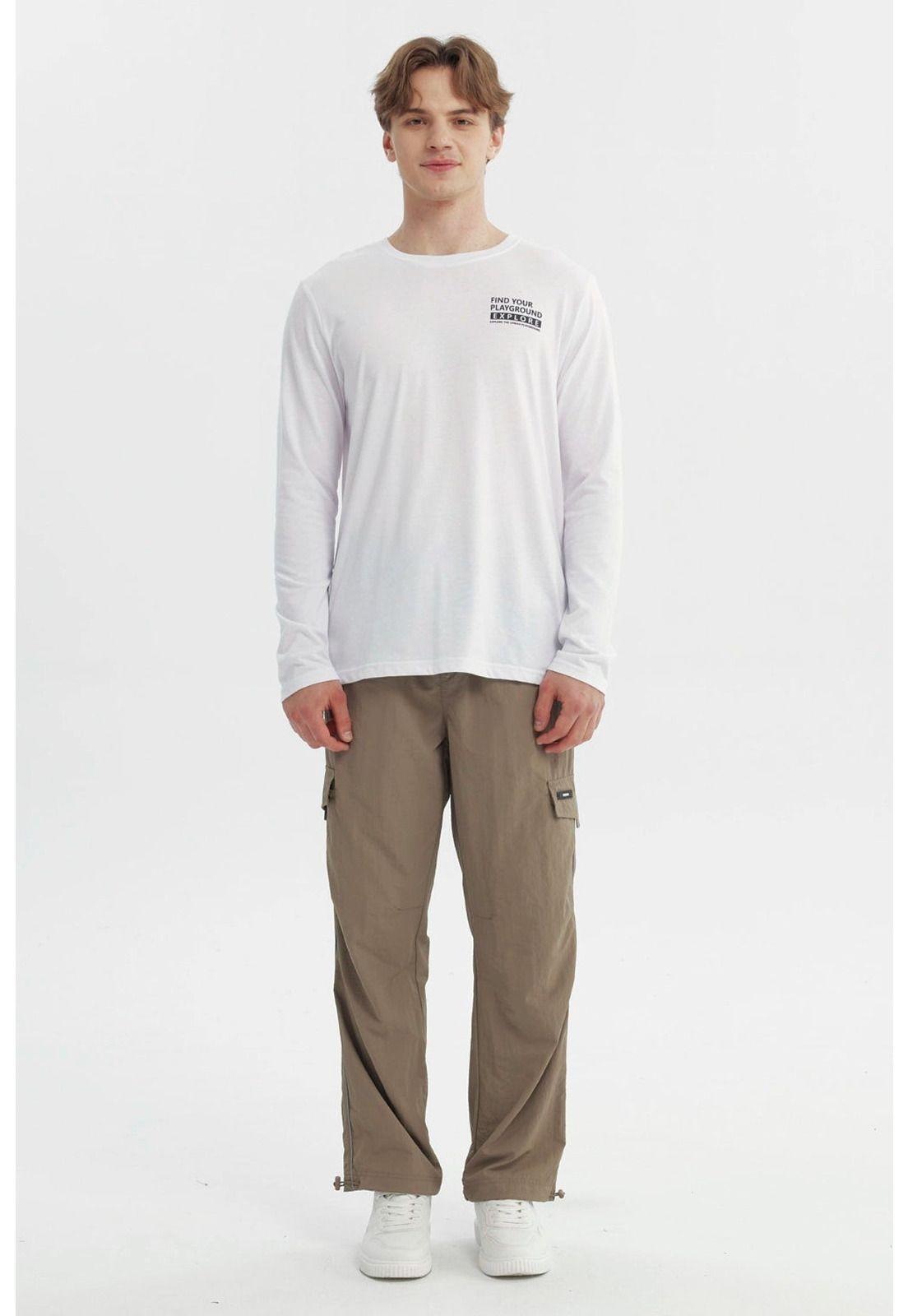 Polera Hombre Slim Blanco - Vll-3