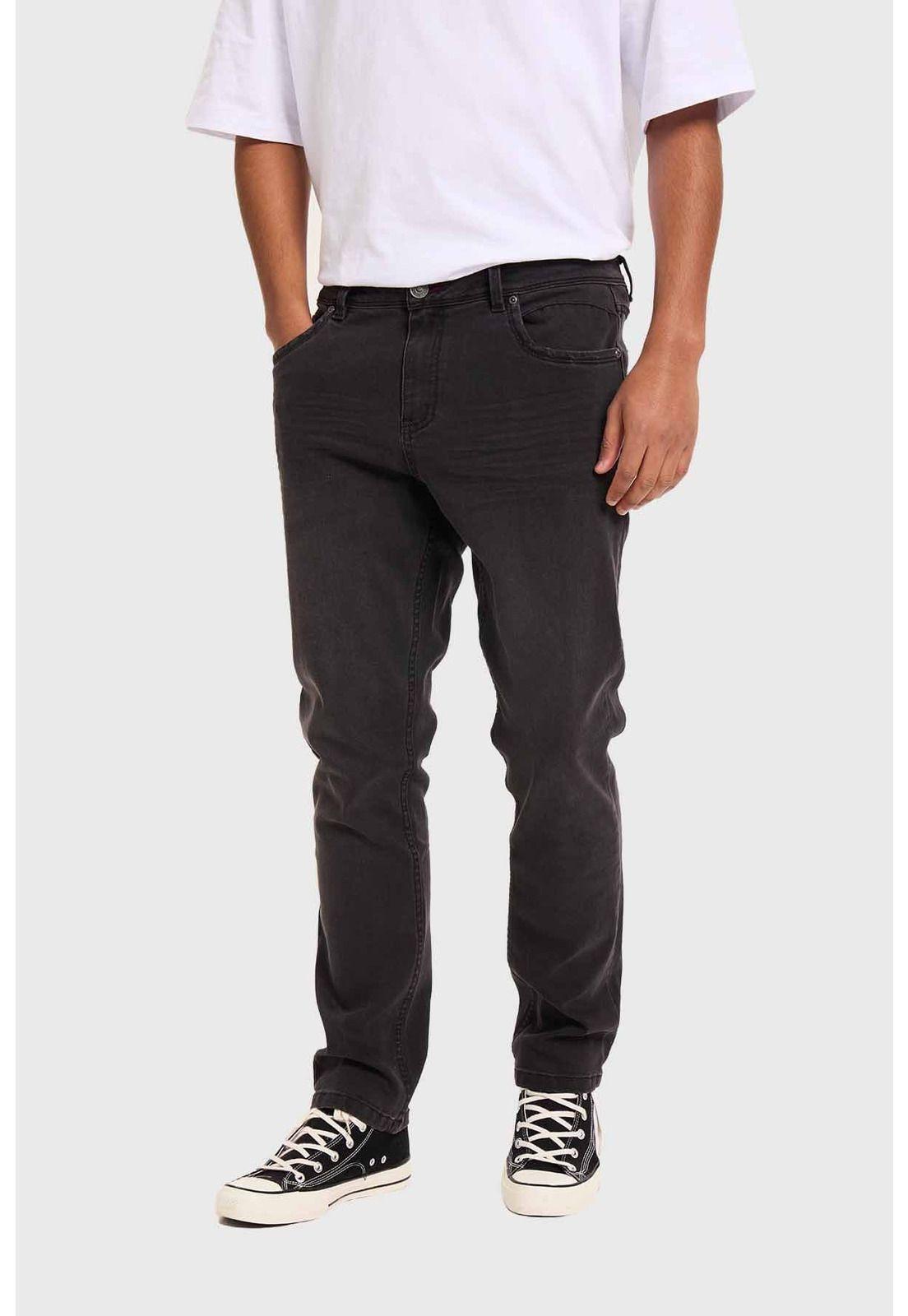 Jeans Hombre Slim Gris - V-1