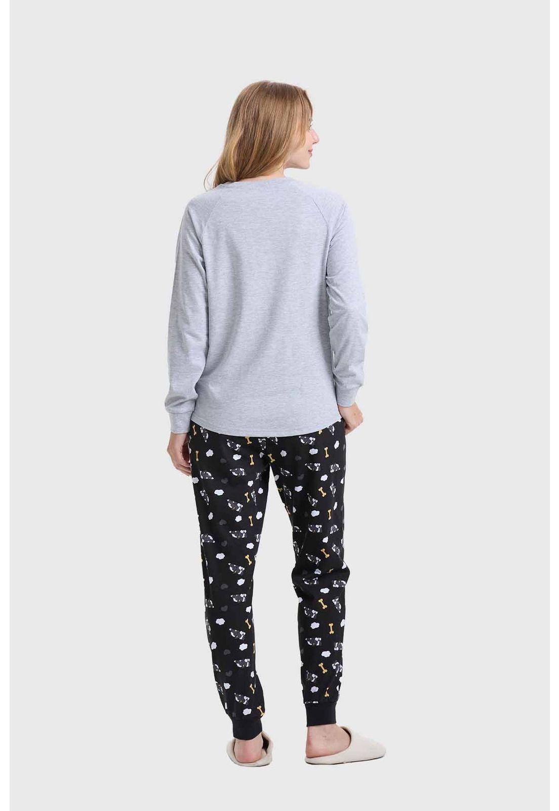 Pijama Mujer Gris-1