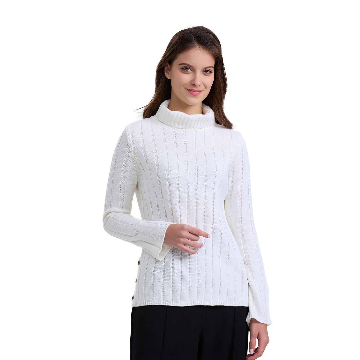 Sweater Mujer Botones Crudo-0