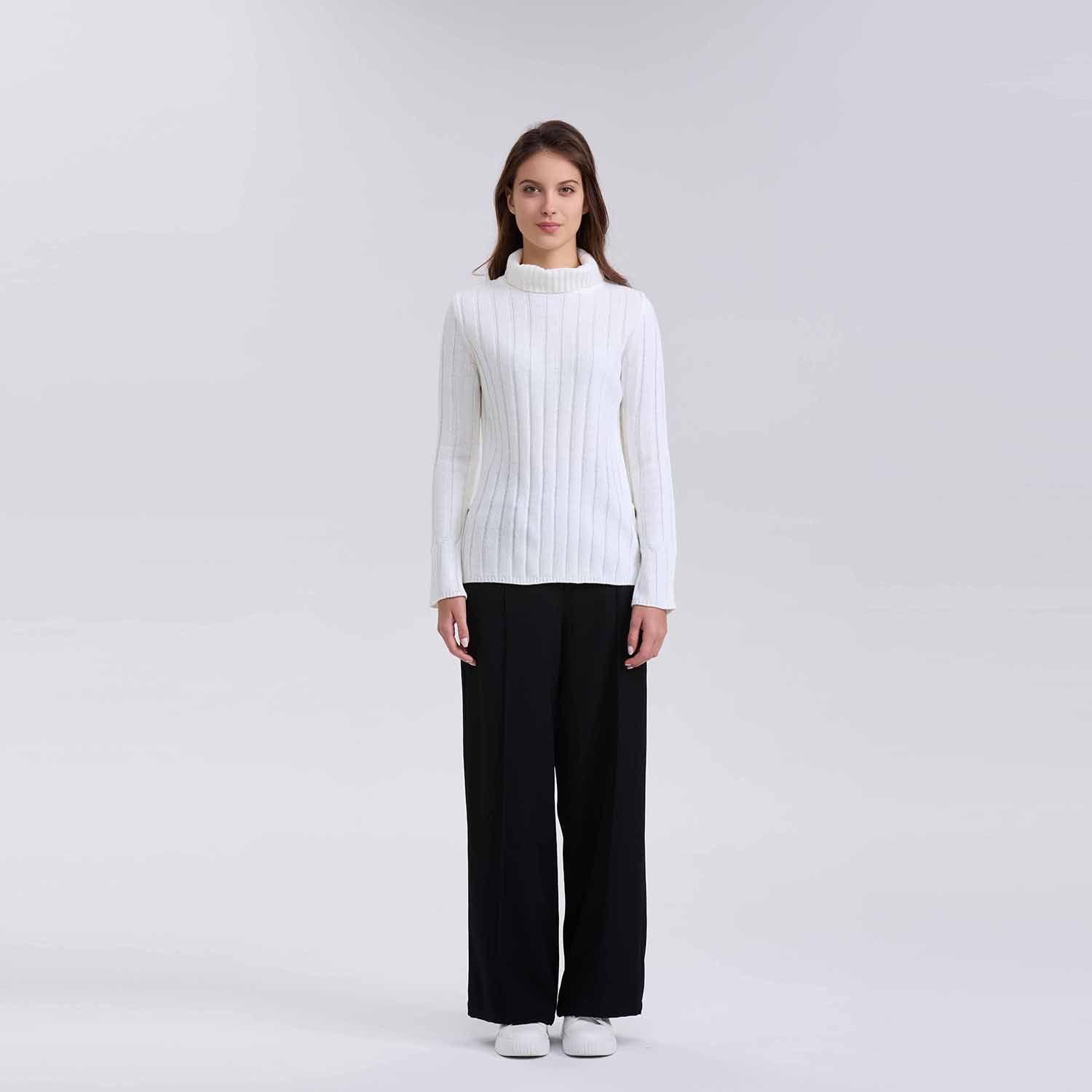 Sweater Mujer Botones Crudo-3