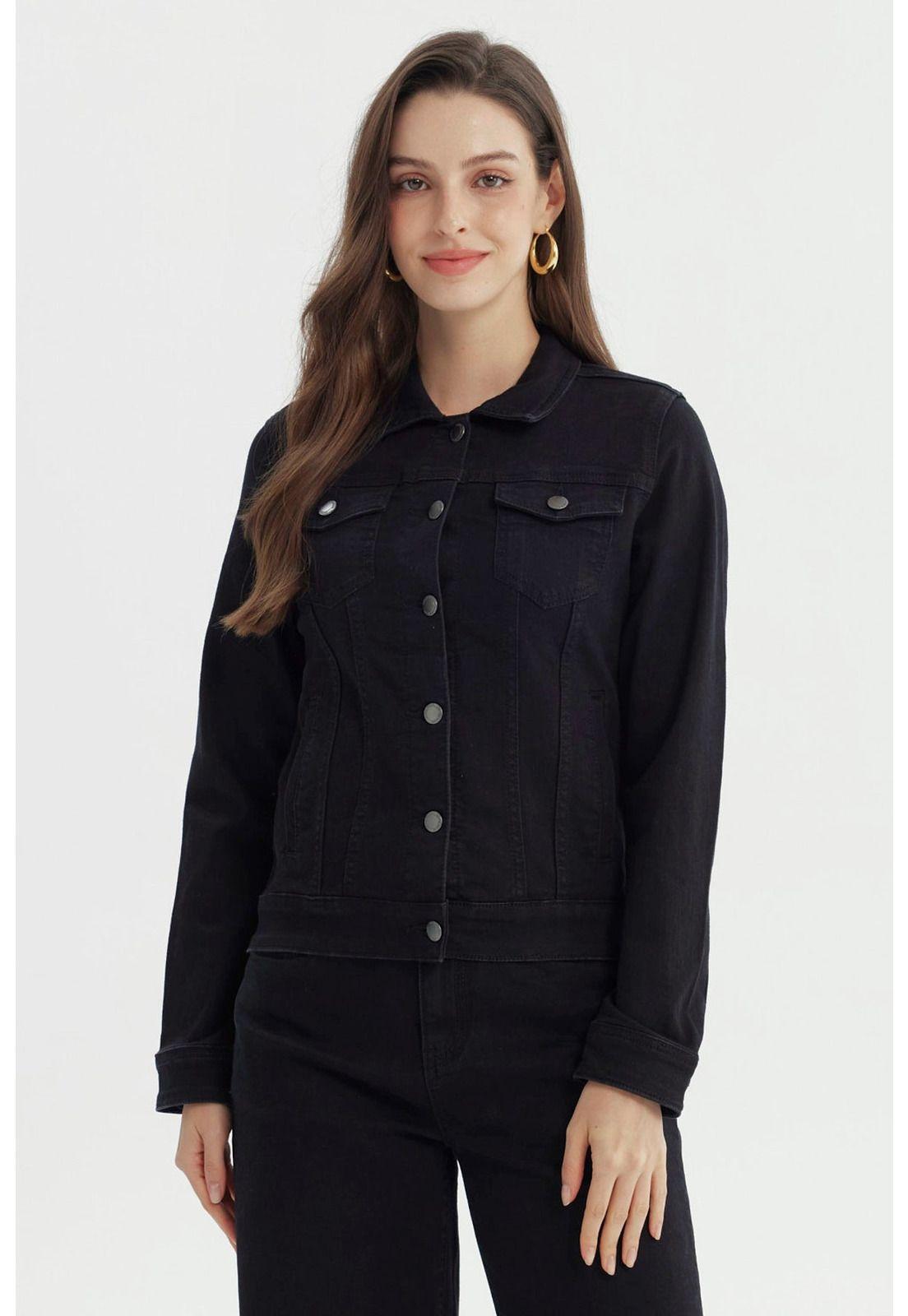 Chaqueta Mujer Clásica Negro - Vl-0