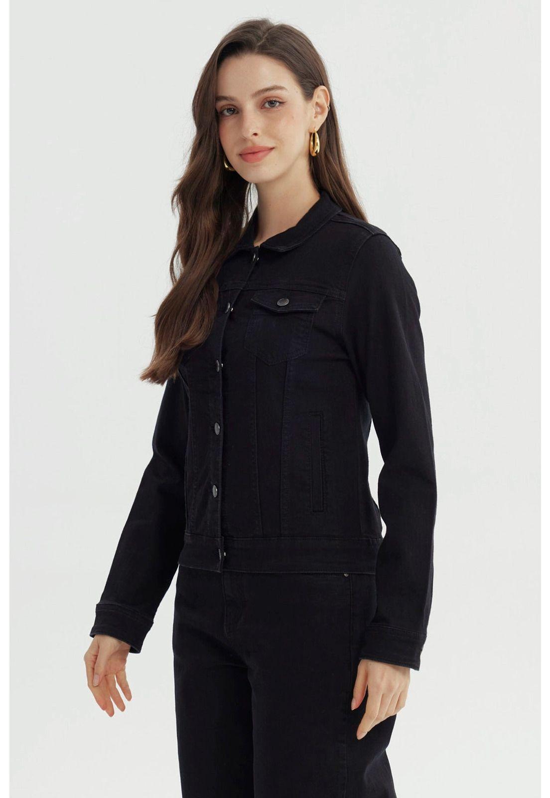 Chaqueta Mujer Clásica Negro - Vl-1