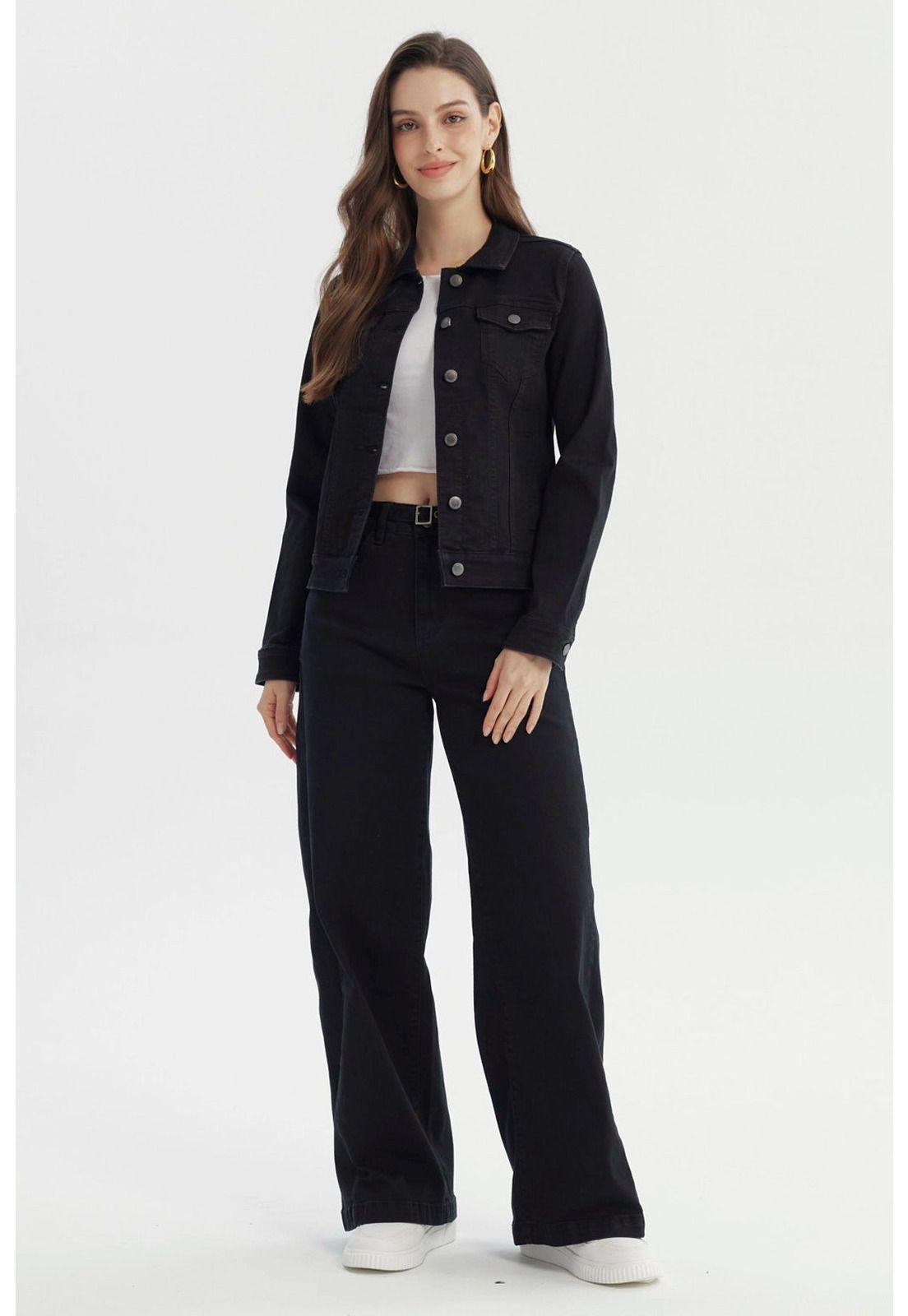 Chaqueta Mujer Clásica Negro - Vl-3