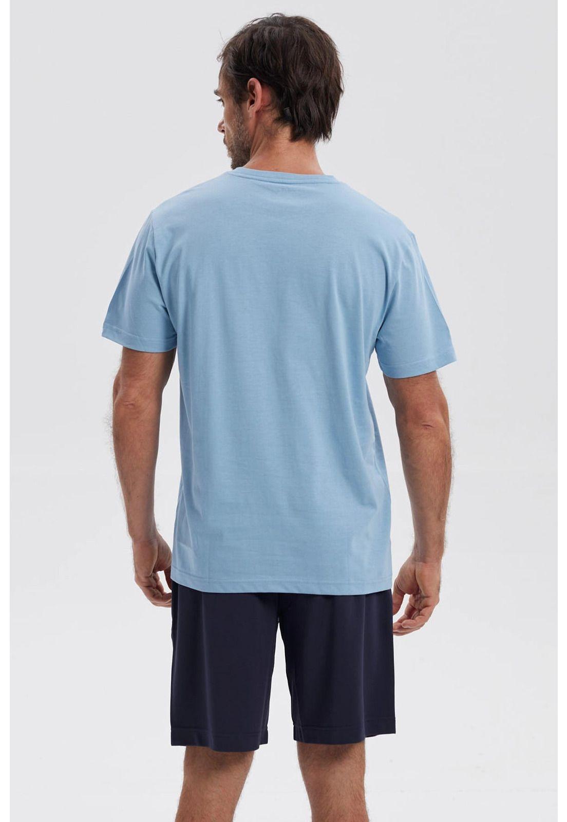 Polera Hombre Básica Celeste Claro-2