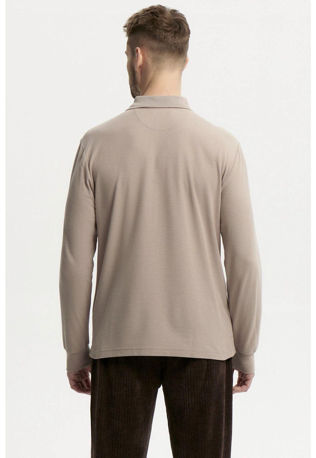 Polera Hombre Pique Básica Beige - ll-2