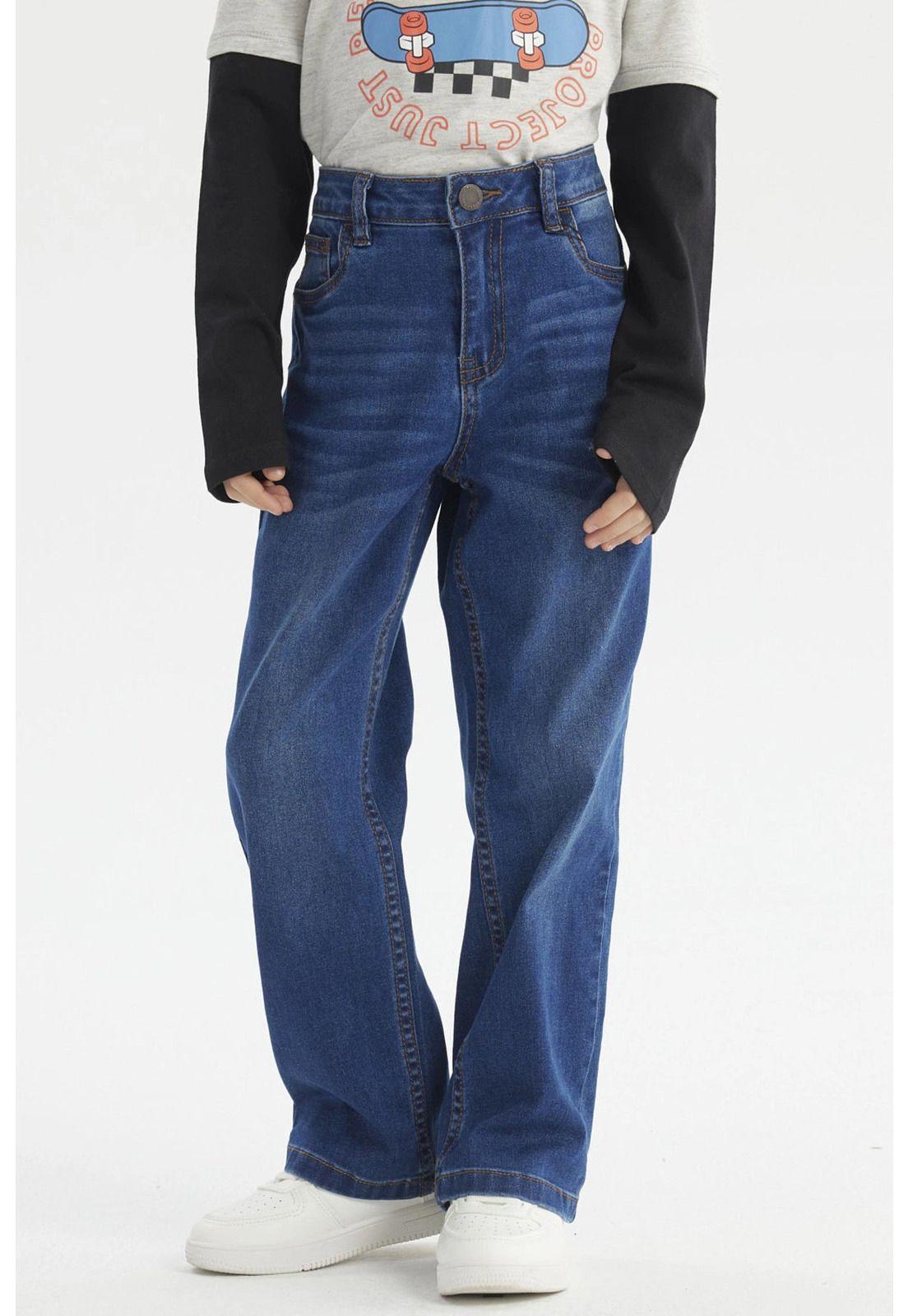 Jeans Niño Básico Azul Oscuro - ll-0