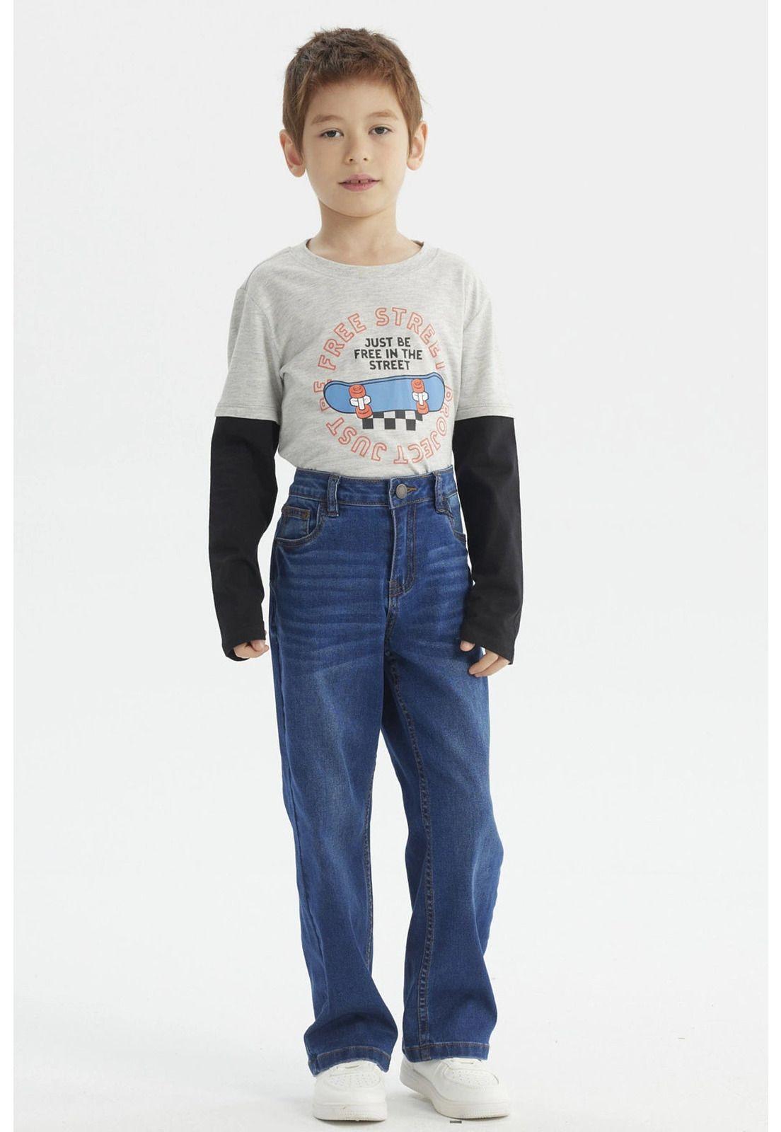 Jeans Niño Básico Azul Oscuro - ll-3