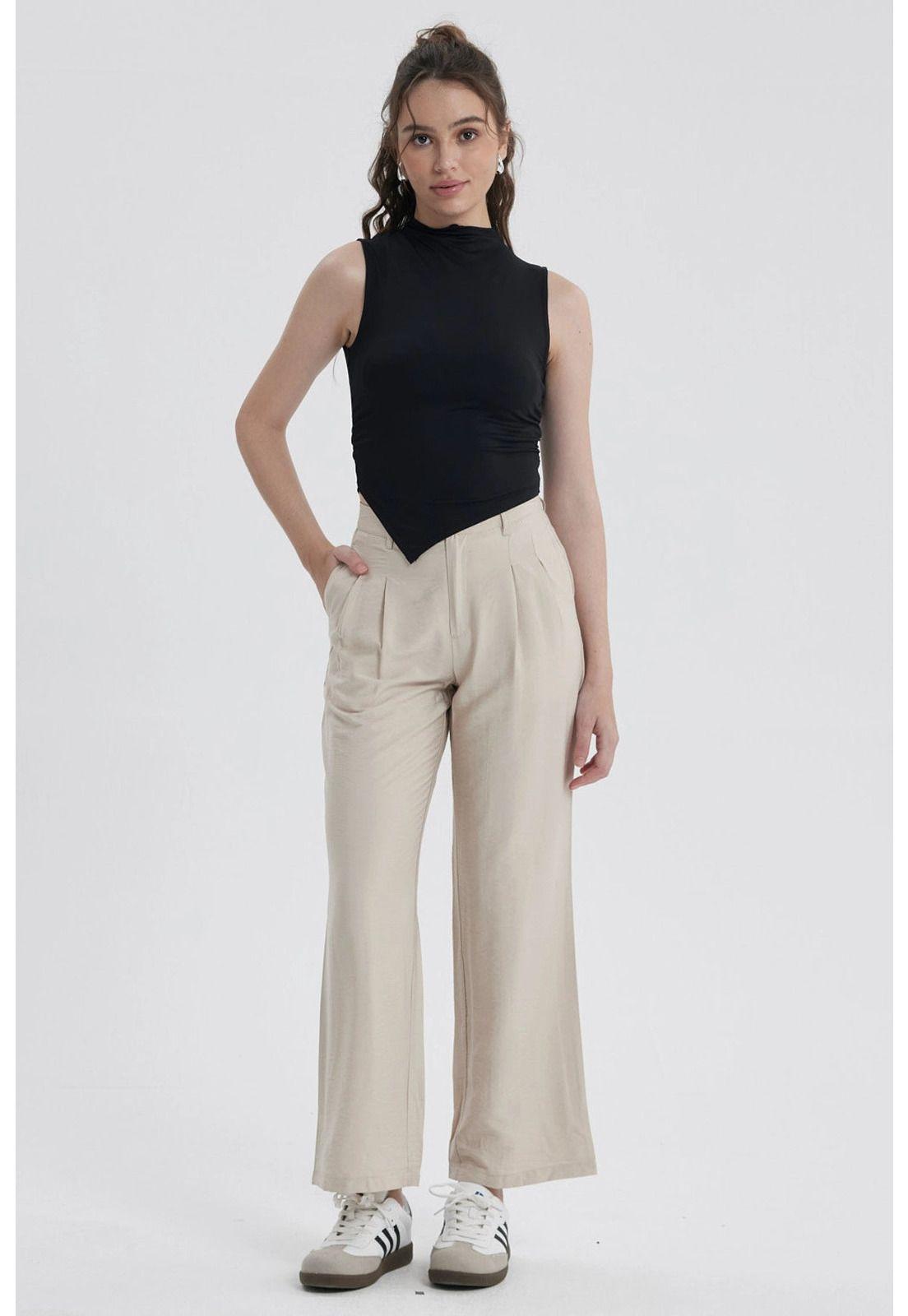 Polera Mujer Basta Asimétrica Negro-3