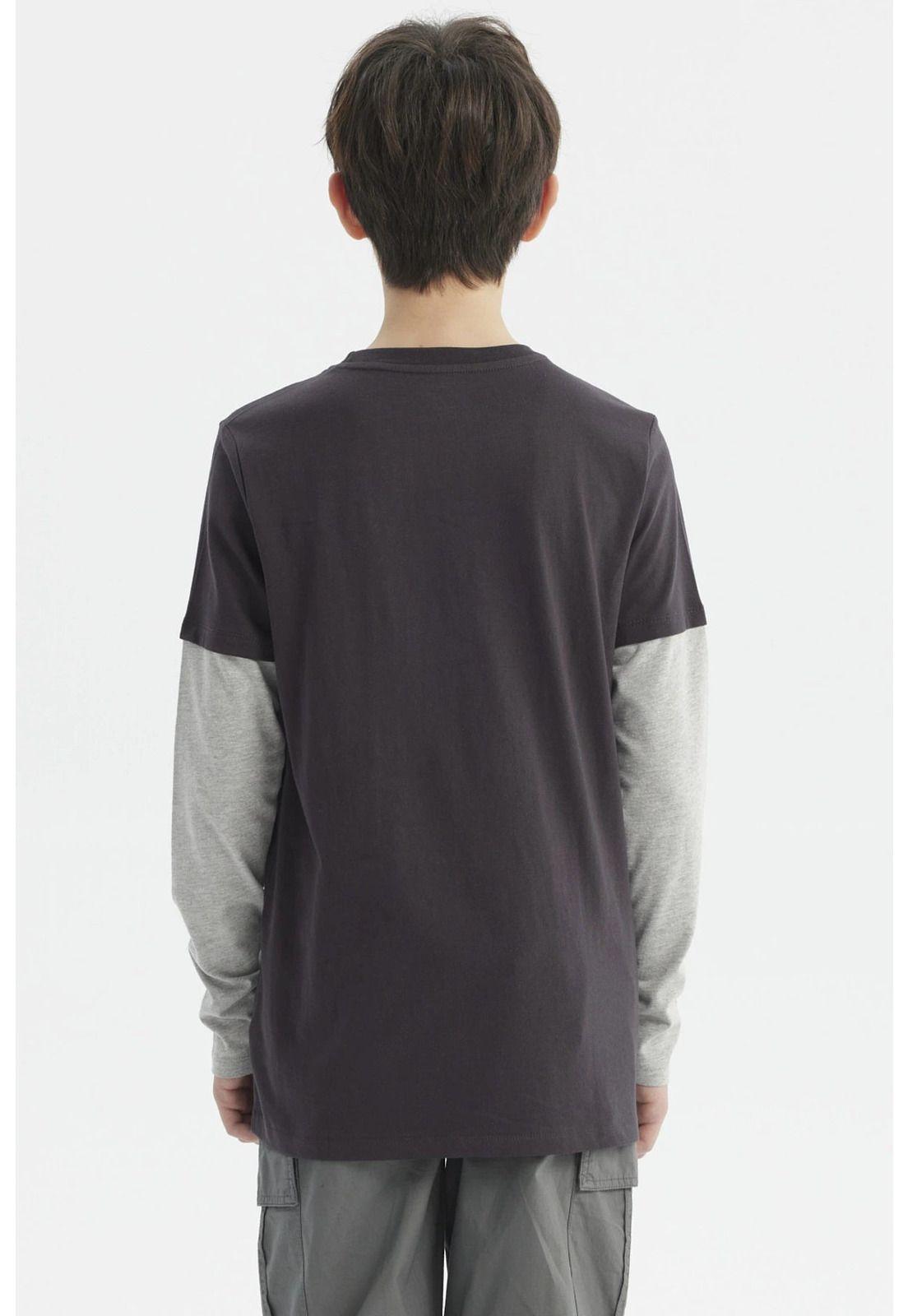 Polera Niño Básica Print Marengo-2