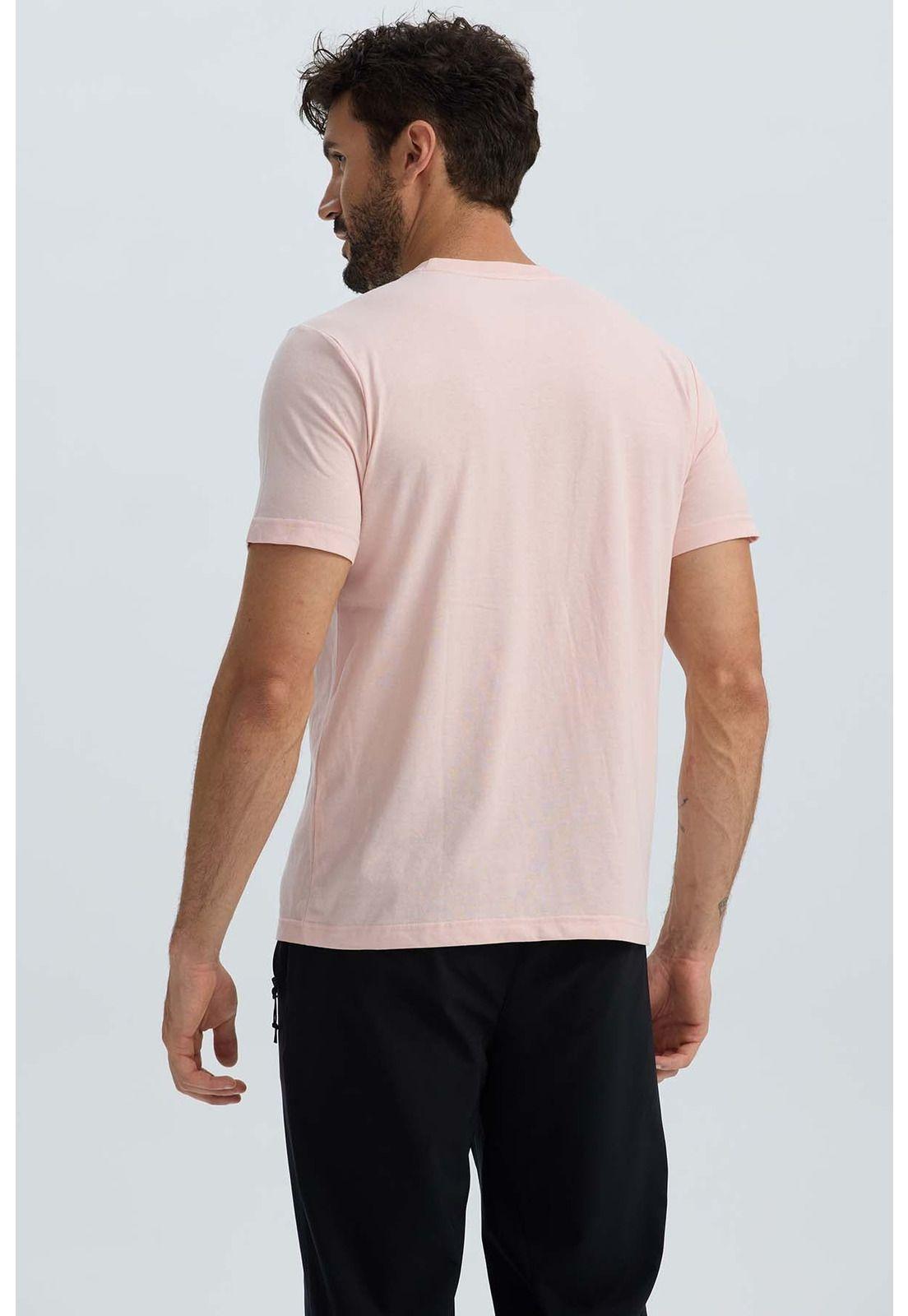Polera Hombre Básica Con Bolsillo Rosado-2