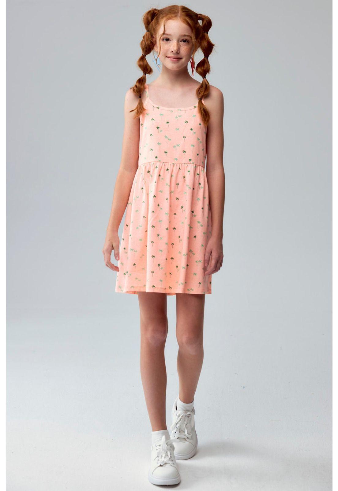 Vestido Niña Básico Teen Rosado-0