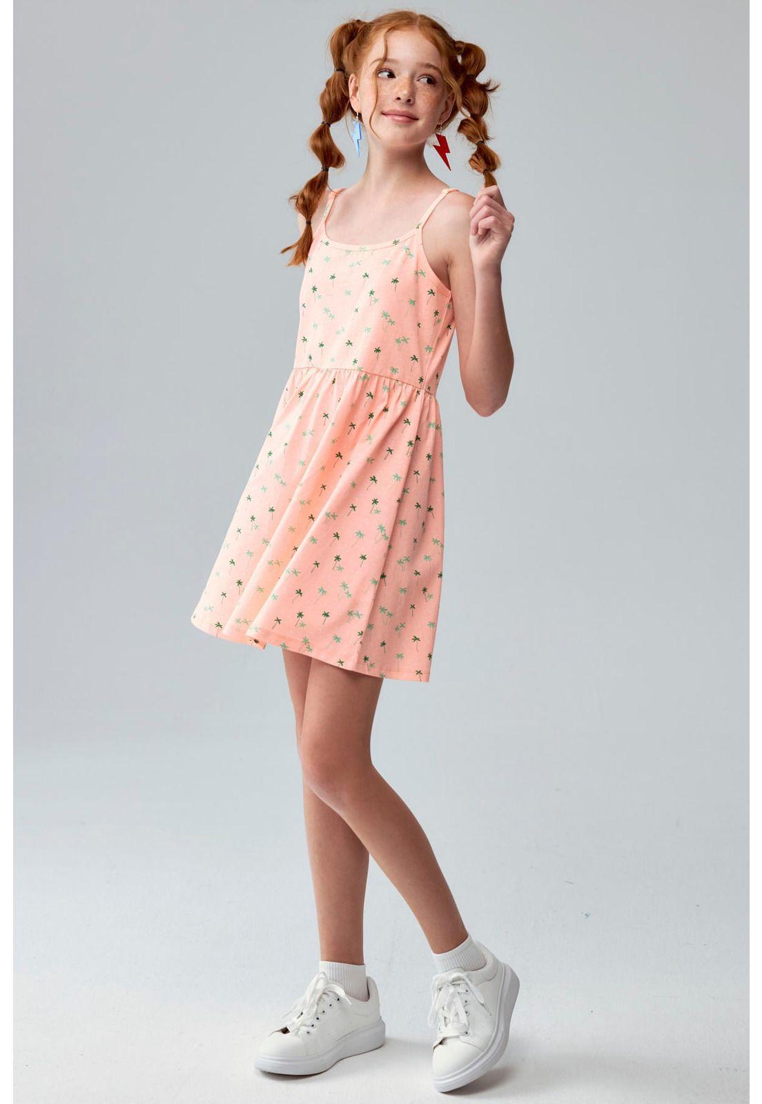 Vestido Niña Básico Teen Rosado-2