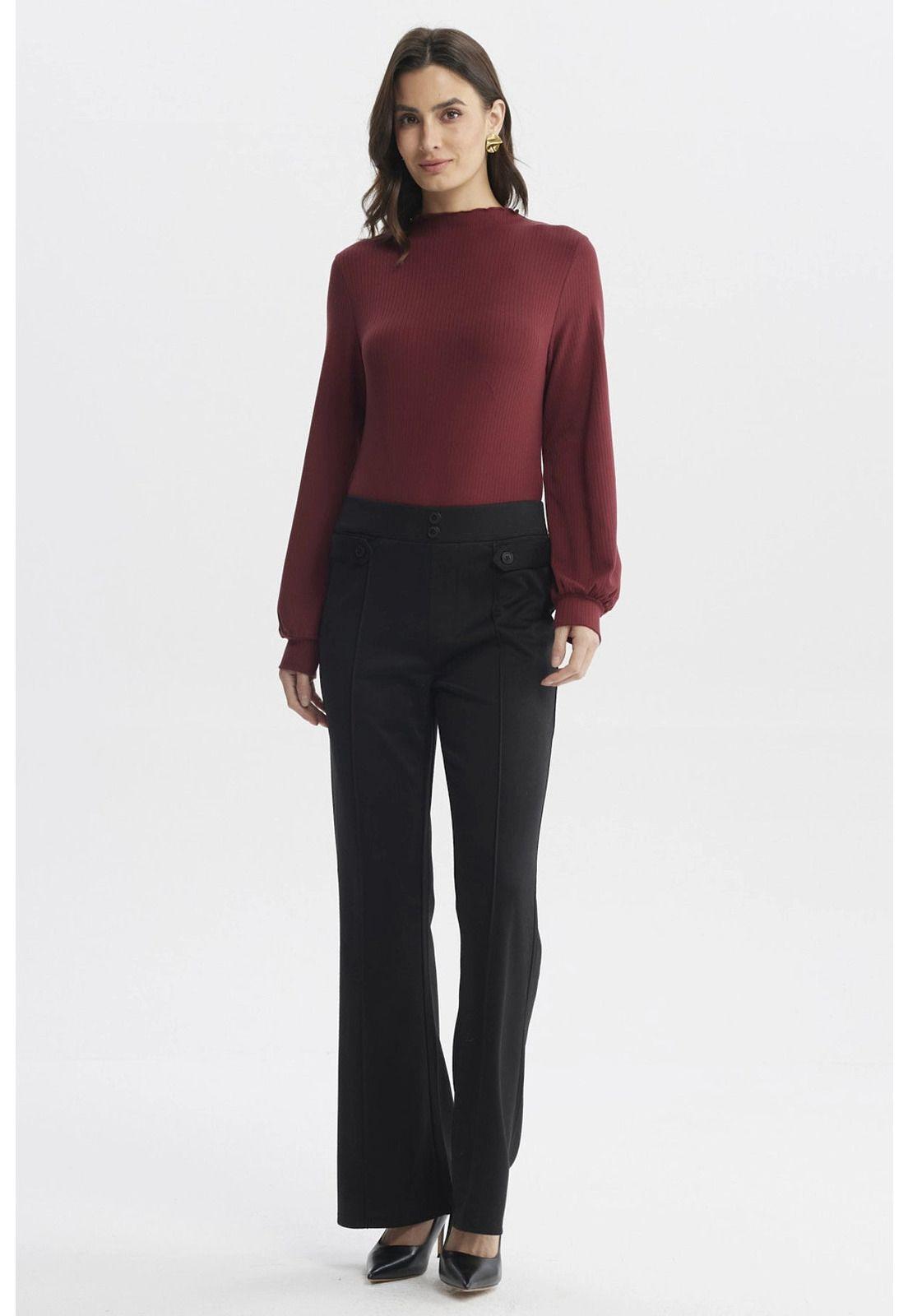 Calza Mujer Leve Flare Negro-3