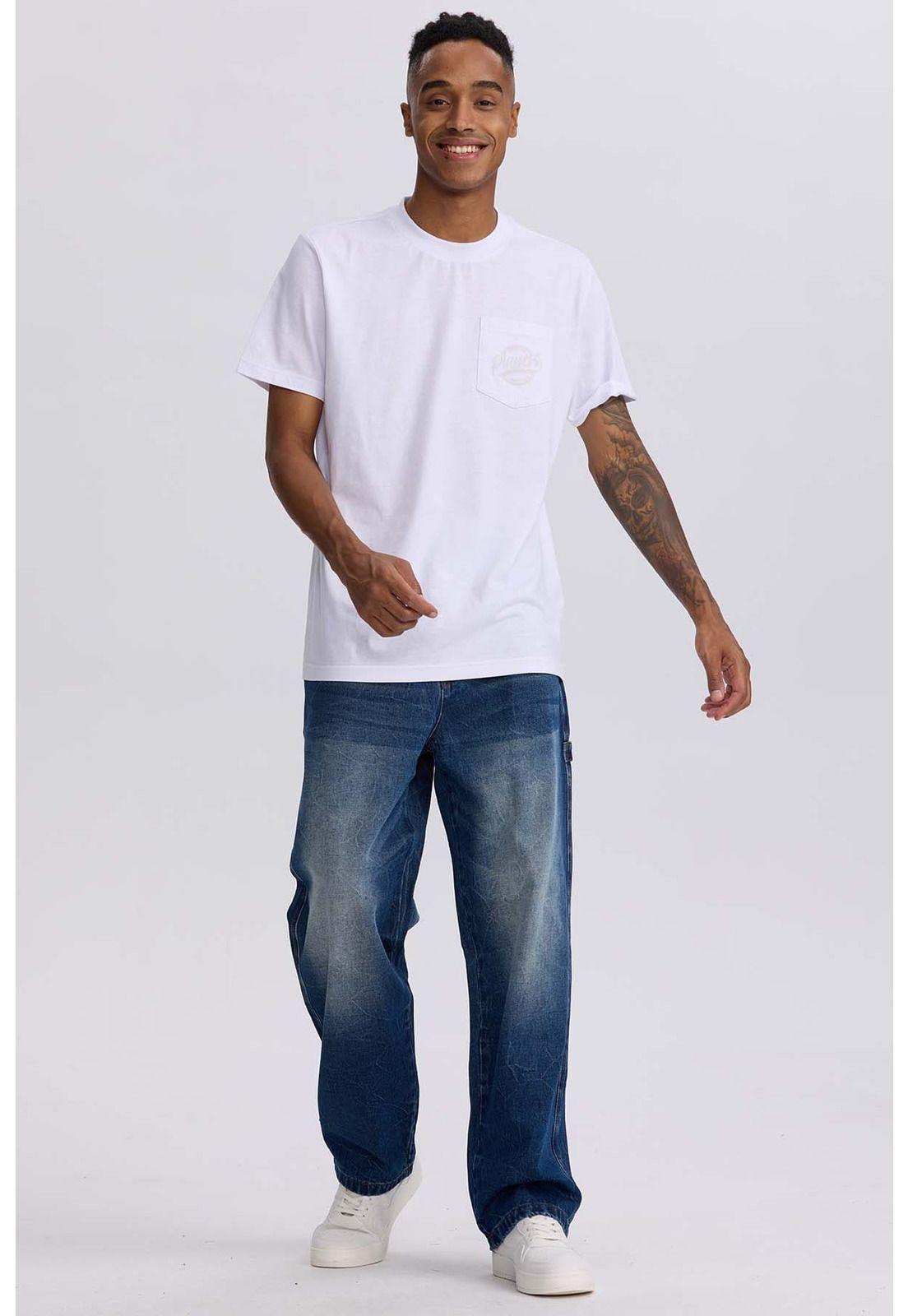 Jeans Hombre Baggy Focalizado Azul-3