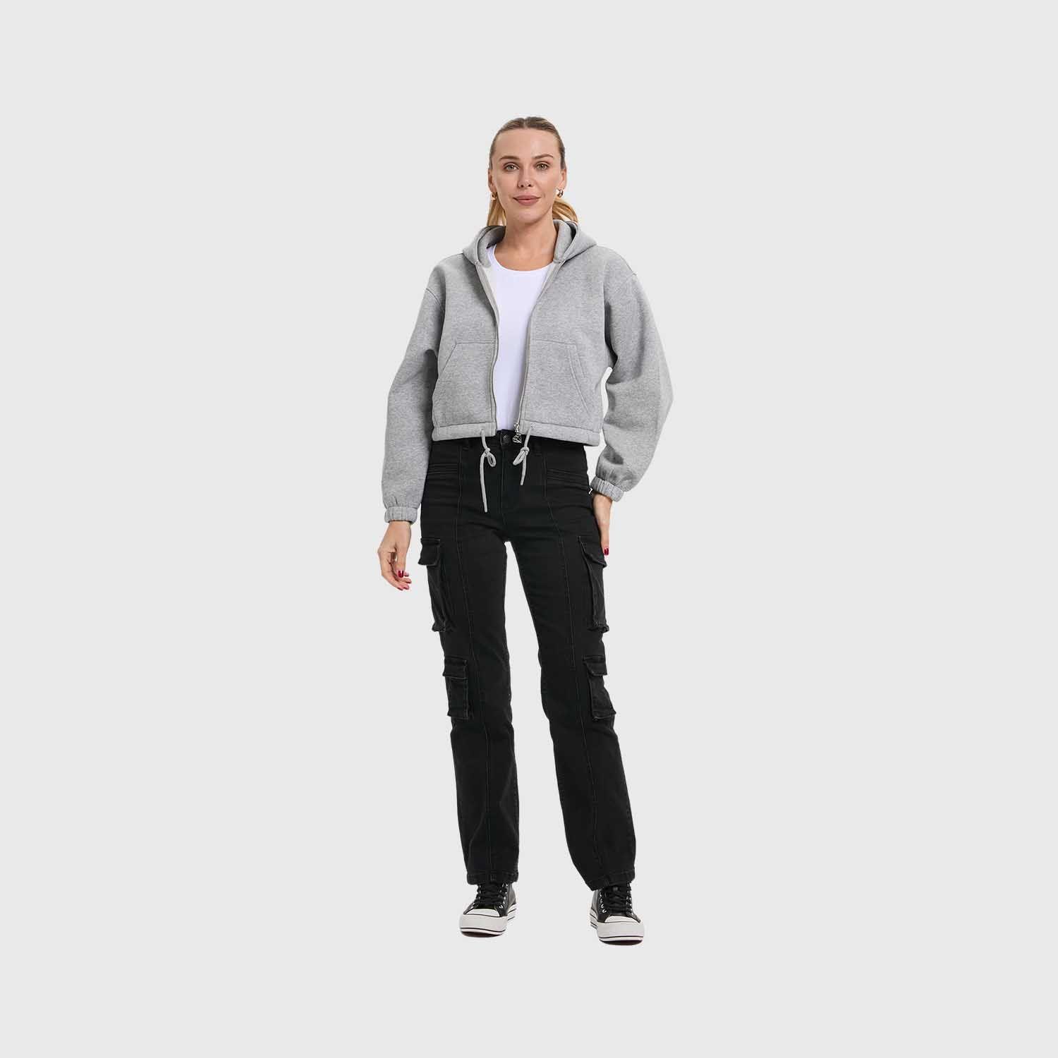 Jeans Mujer Denim Calce Recto Negro-3