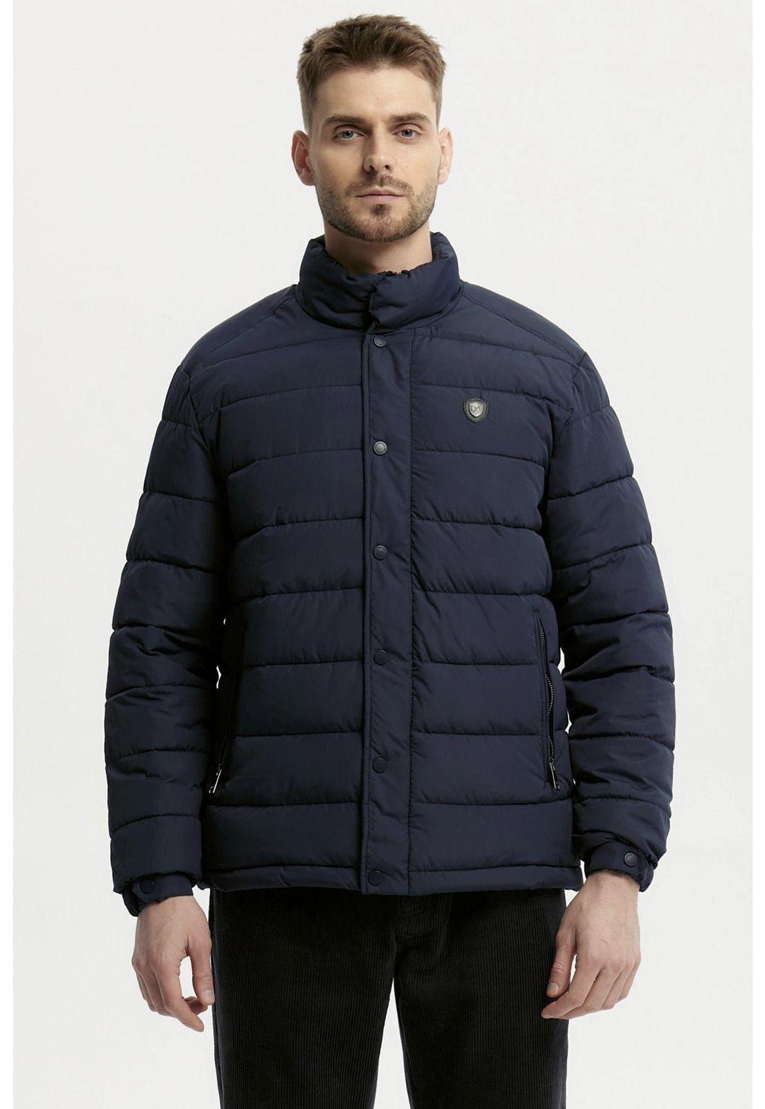 Parka Hombre Slim Azul Marino - V-0