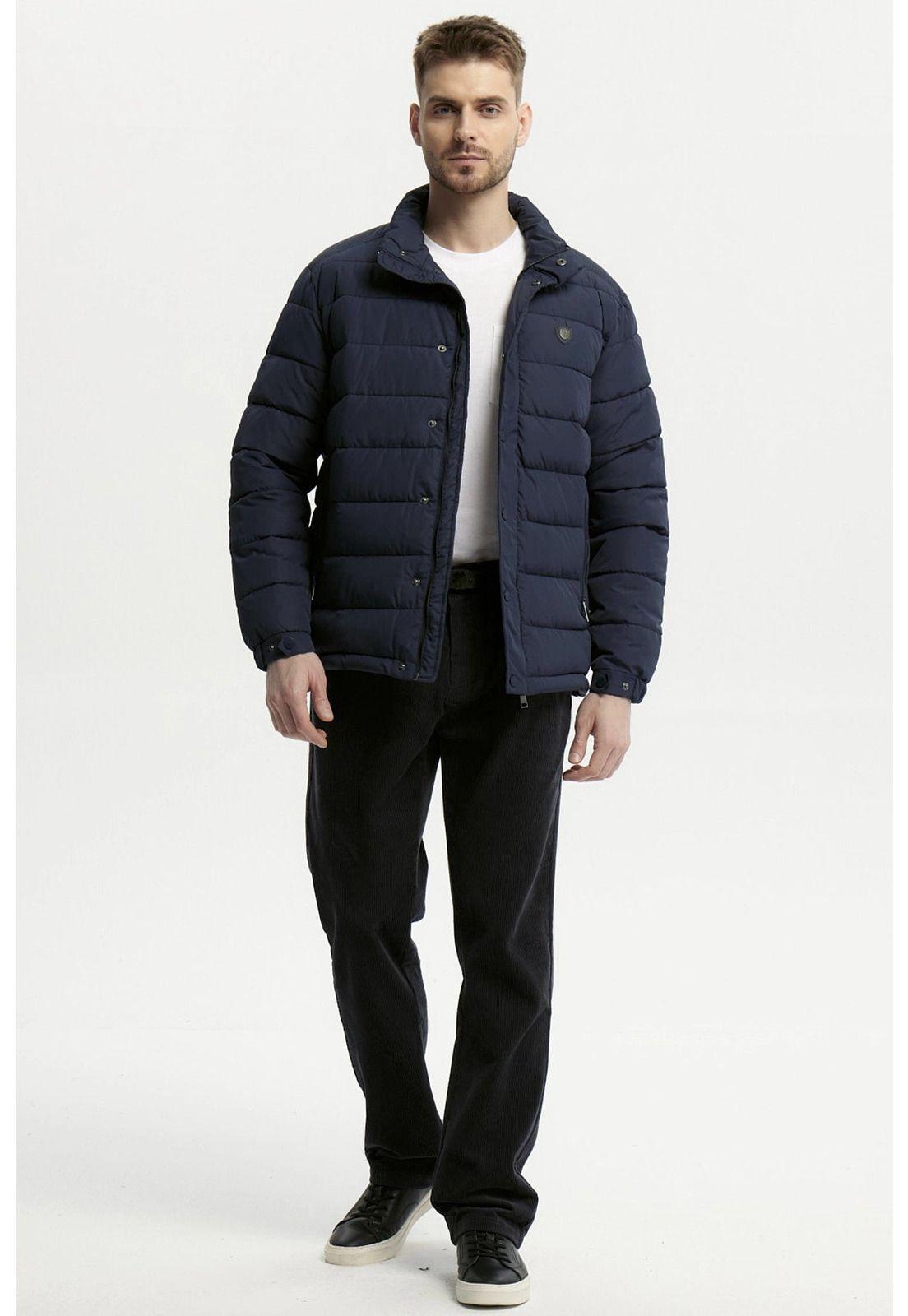 Parka Hombre Slim Azul Marino - V-3