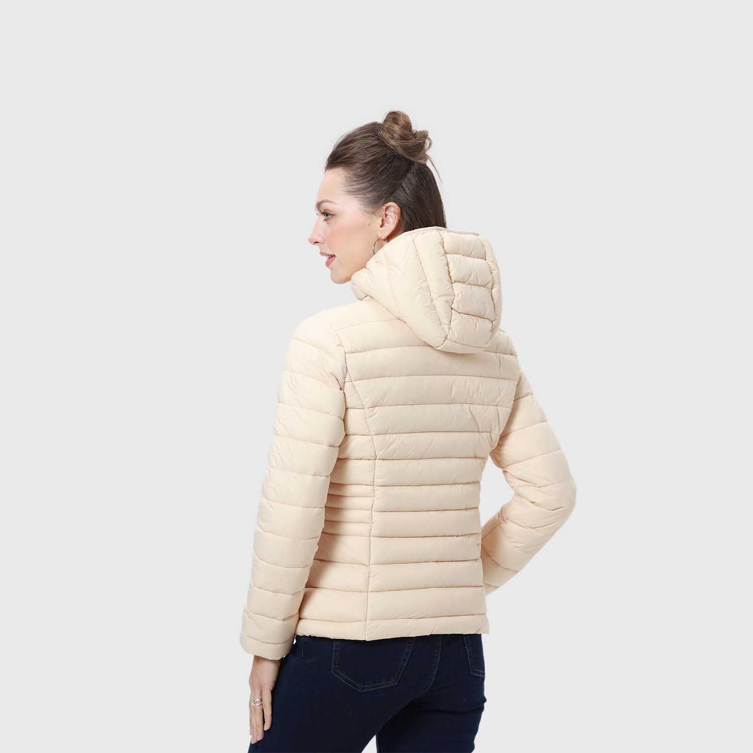 Parka Mujer Corta Plummy Beige-2